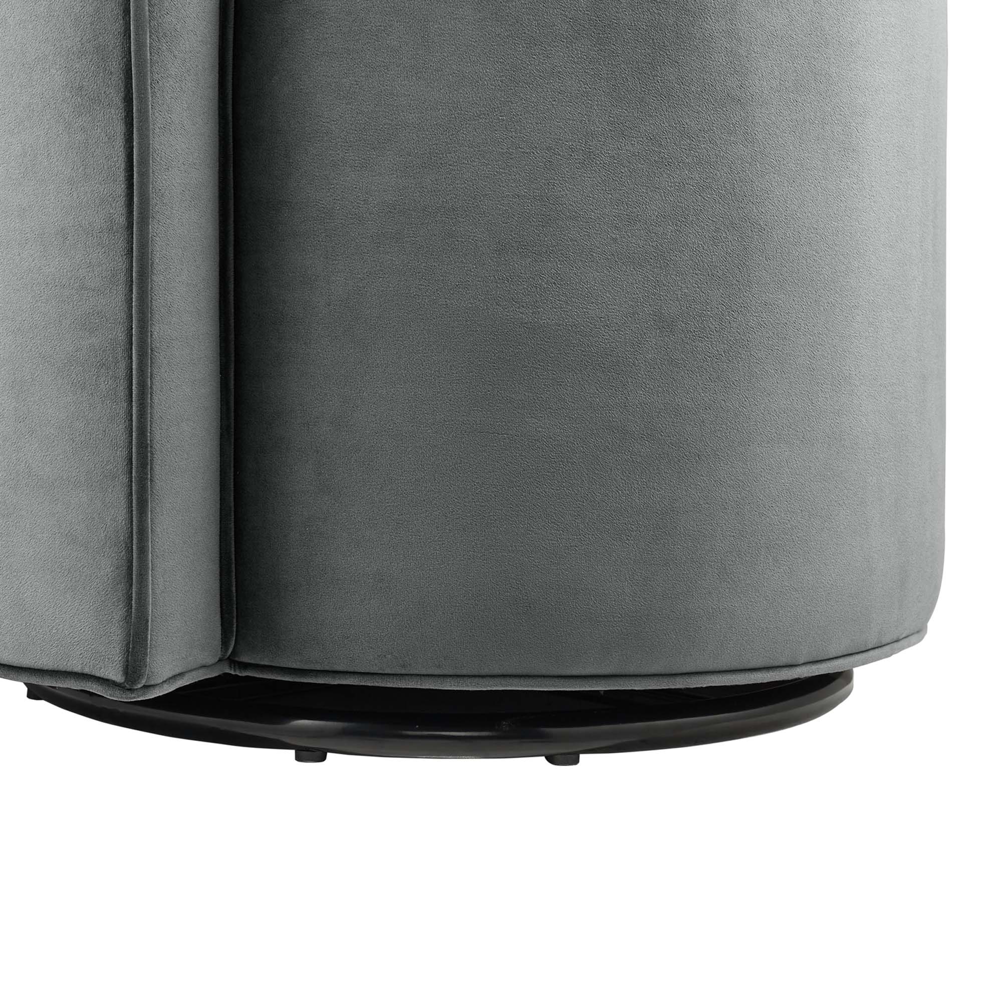 Della Performance Velvet Fabric Swivel Chair by Modway