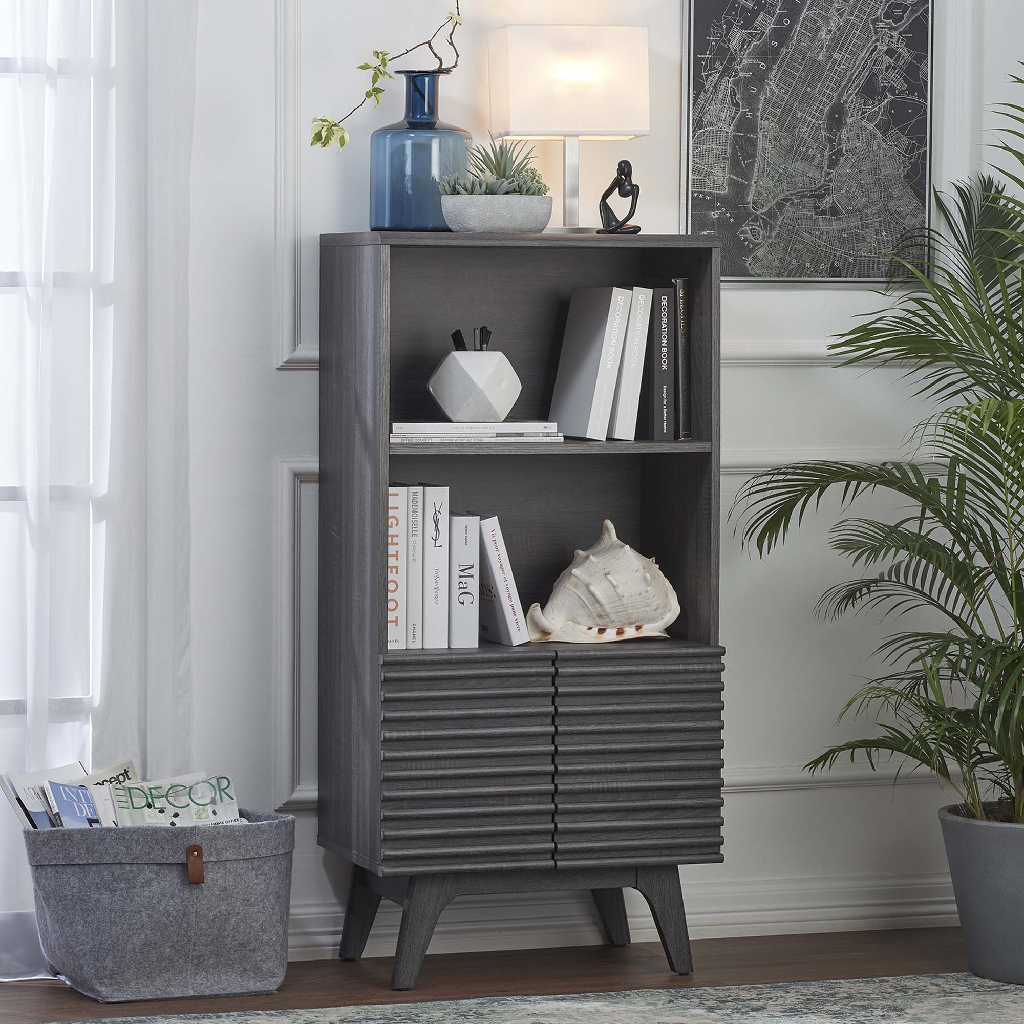 Render Display Cabinet Bookshelf by Modway