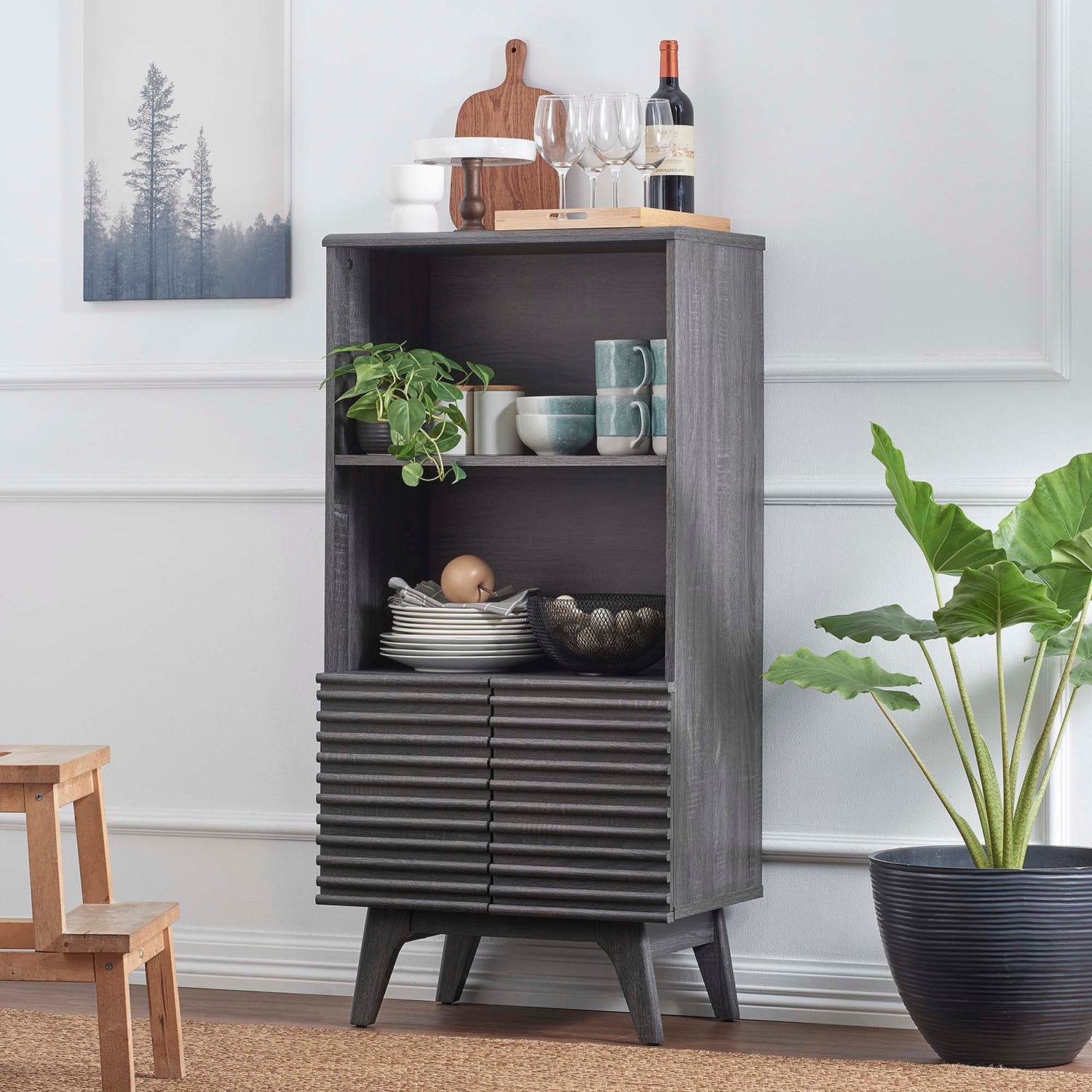 Render Display Cabinet Bookshelf by Modway