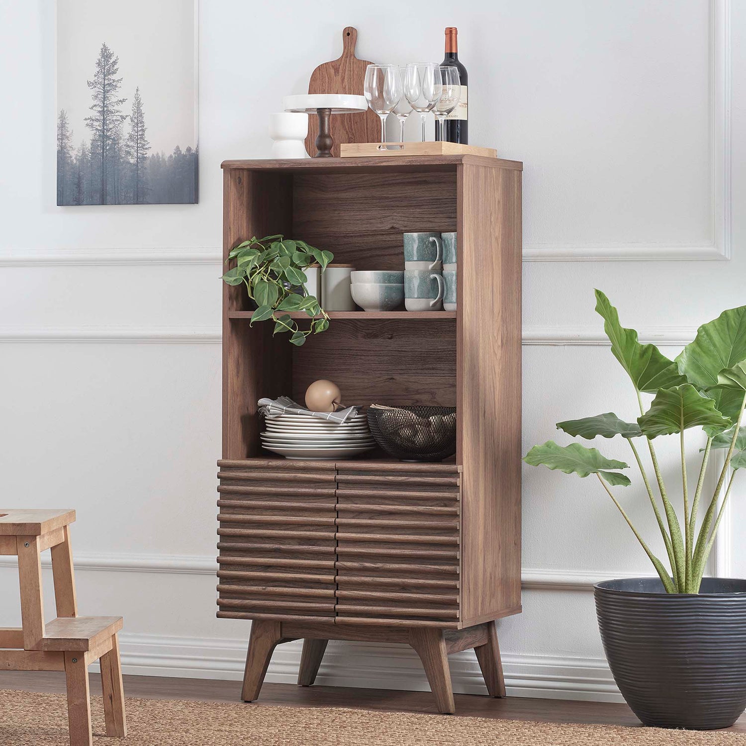 Render Display Cabinet Bookshelf by Modway
