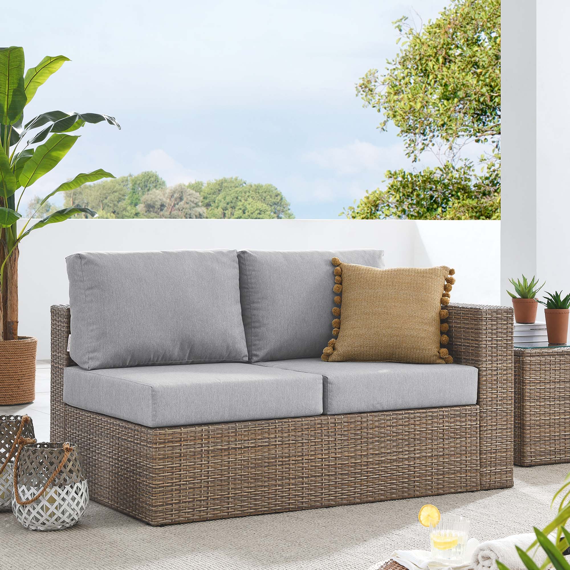 Convene Outdoor Patio Outdoor Patio Right-Arm Loveseat by Modway