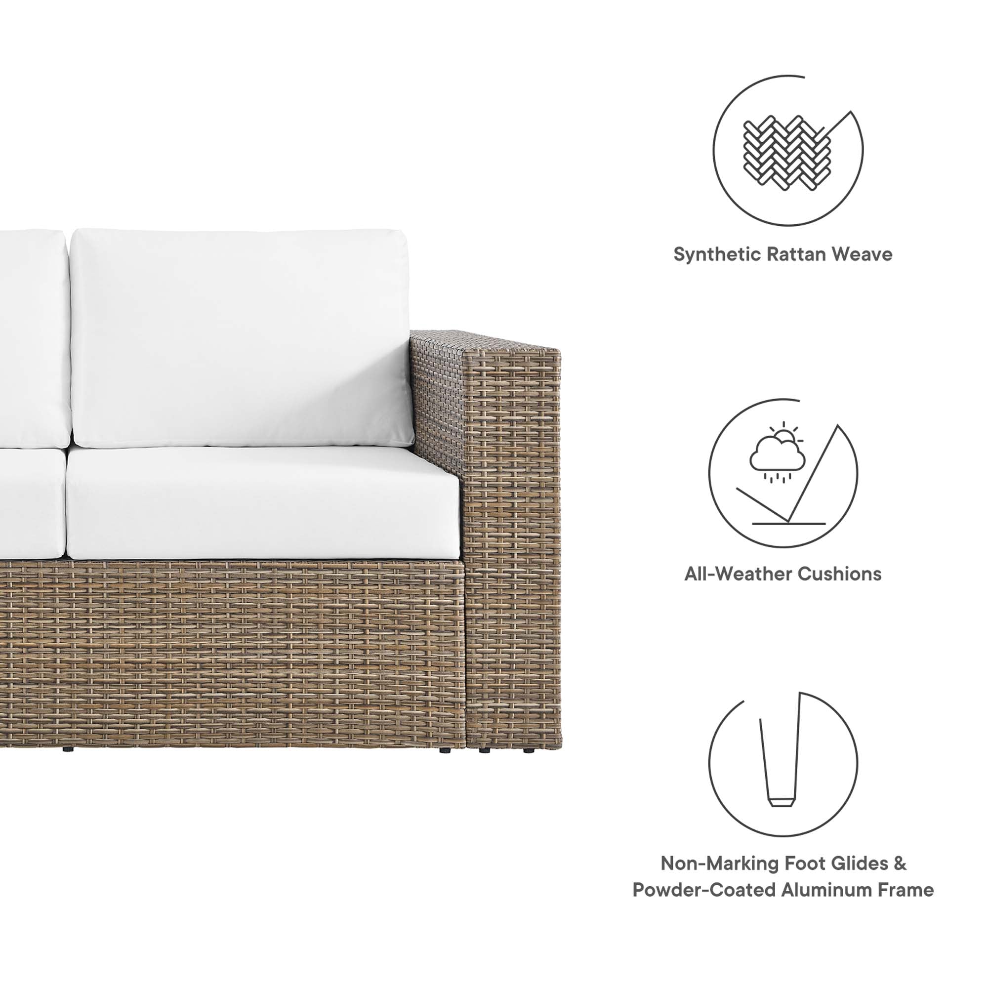 Convene Outdoor Patio Outdoor Patio Right-Arm Loveseat by Modway