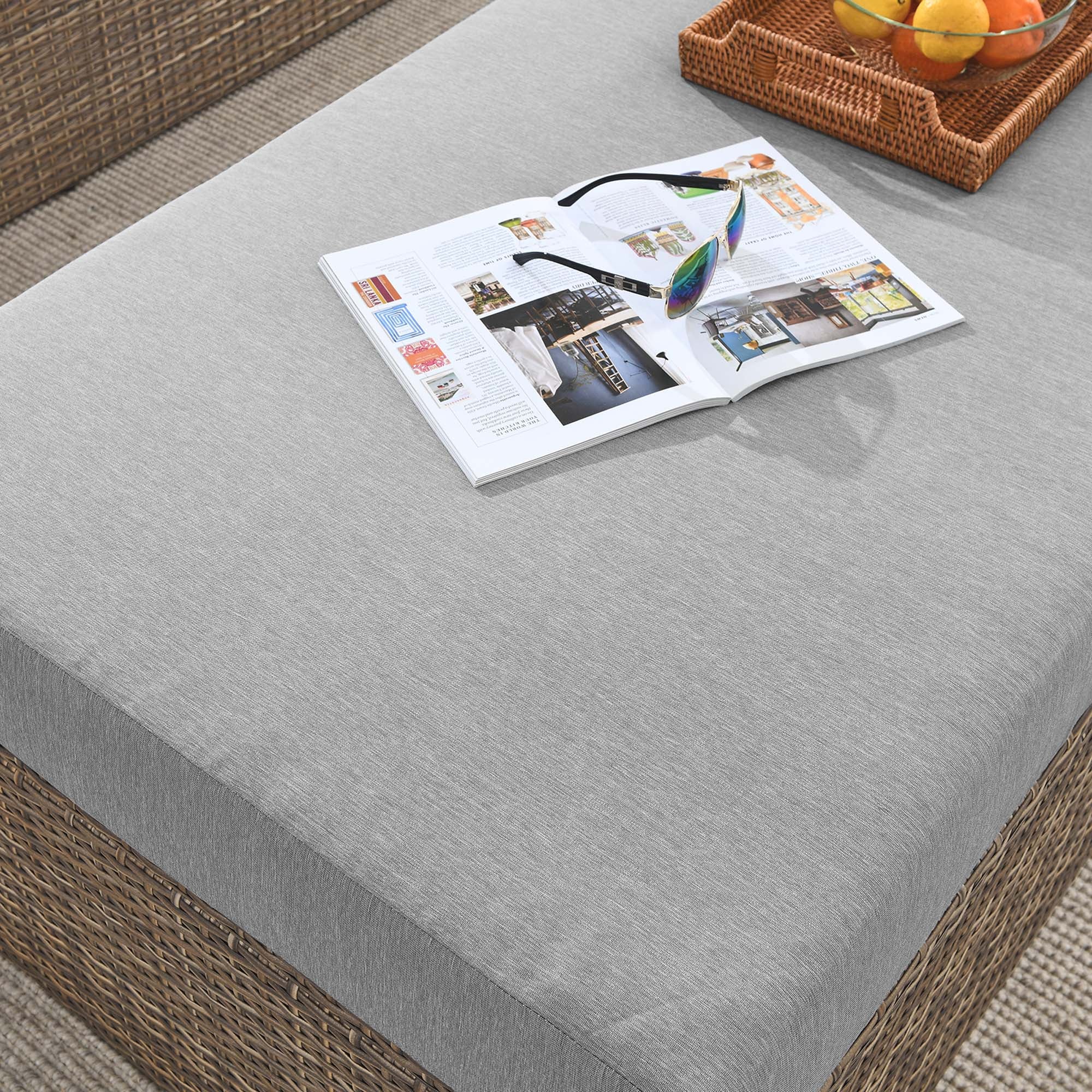 Convene Outdoor Patio Outdoor Patio Rectangle Ottoman by Modway