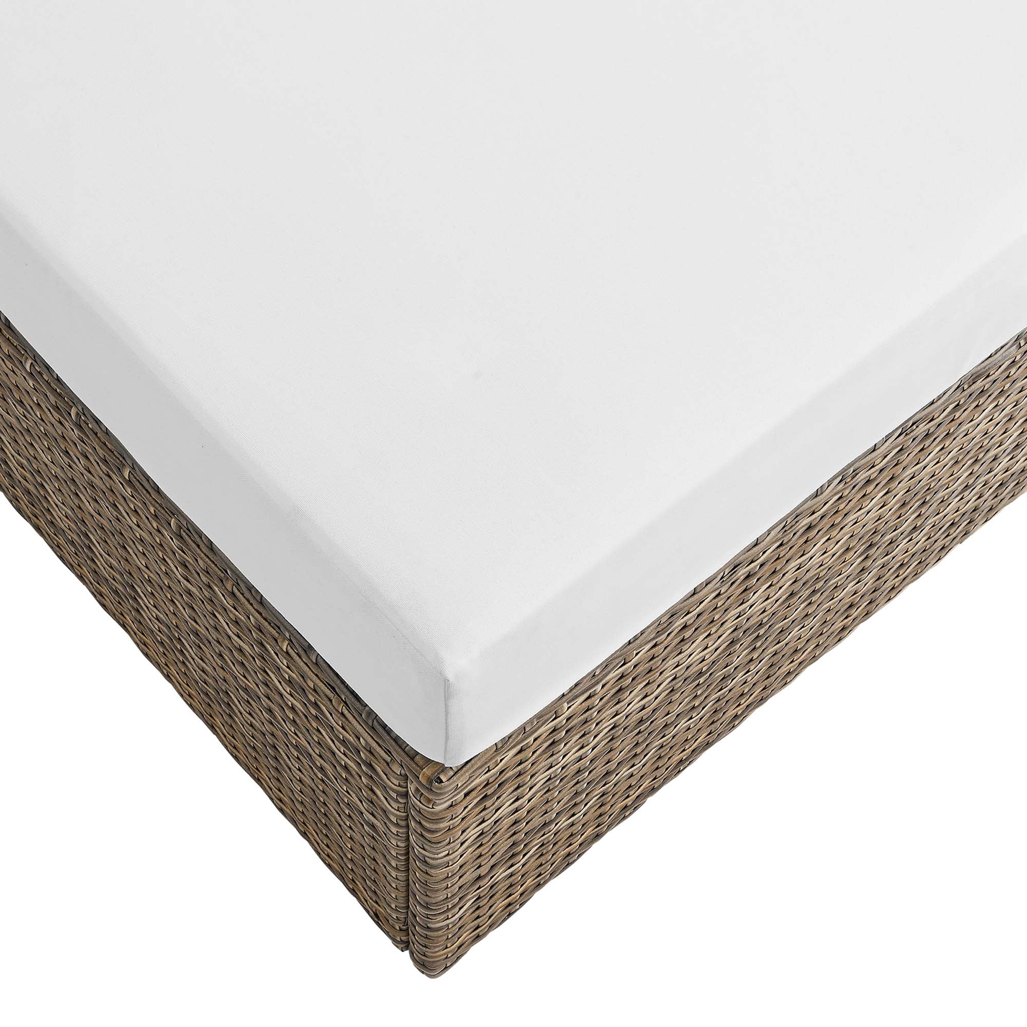 Convene Outdoor Patio Outdoor Patio Rectangle Ottoman by Modway