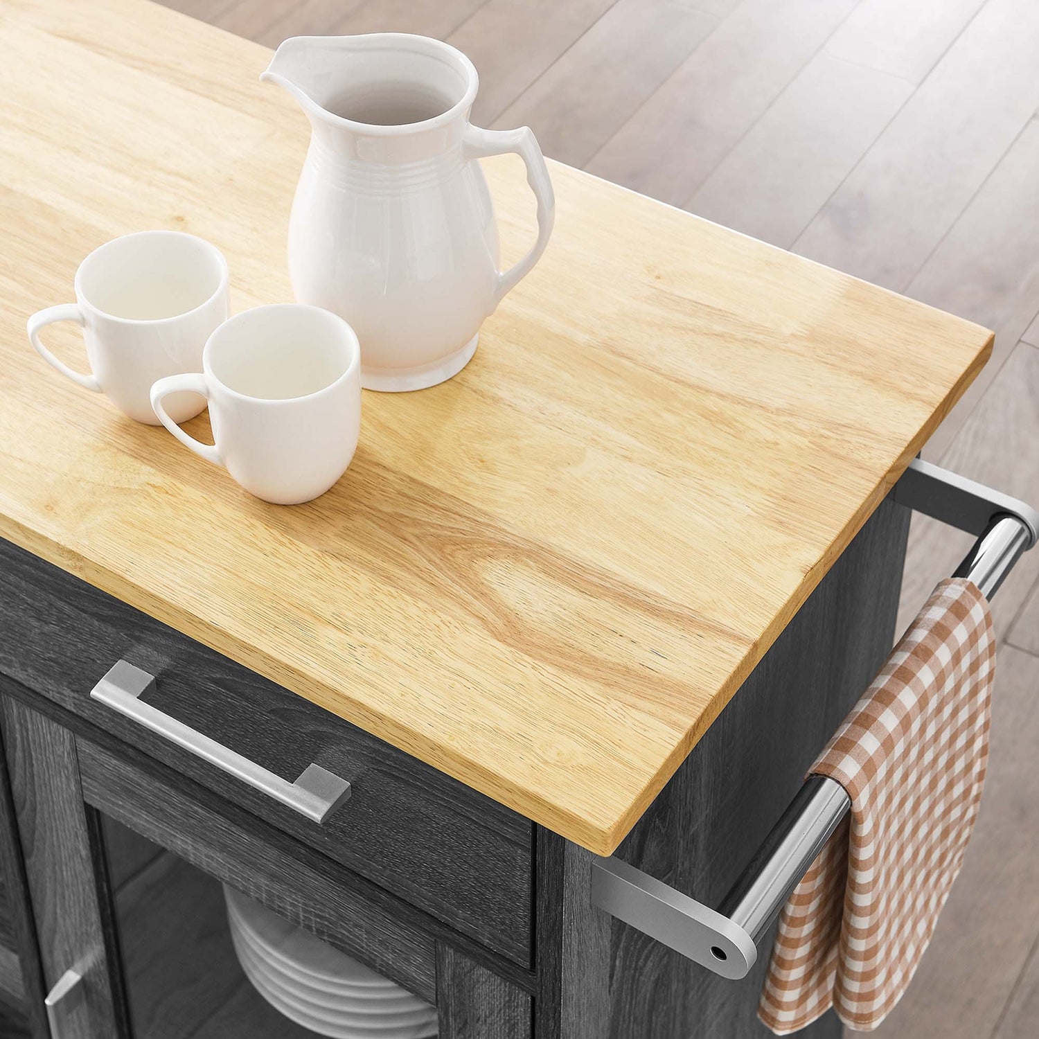 Culinary Kitchen Cart With Towel Bar by Modway