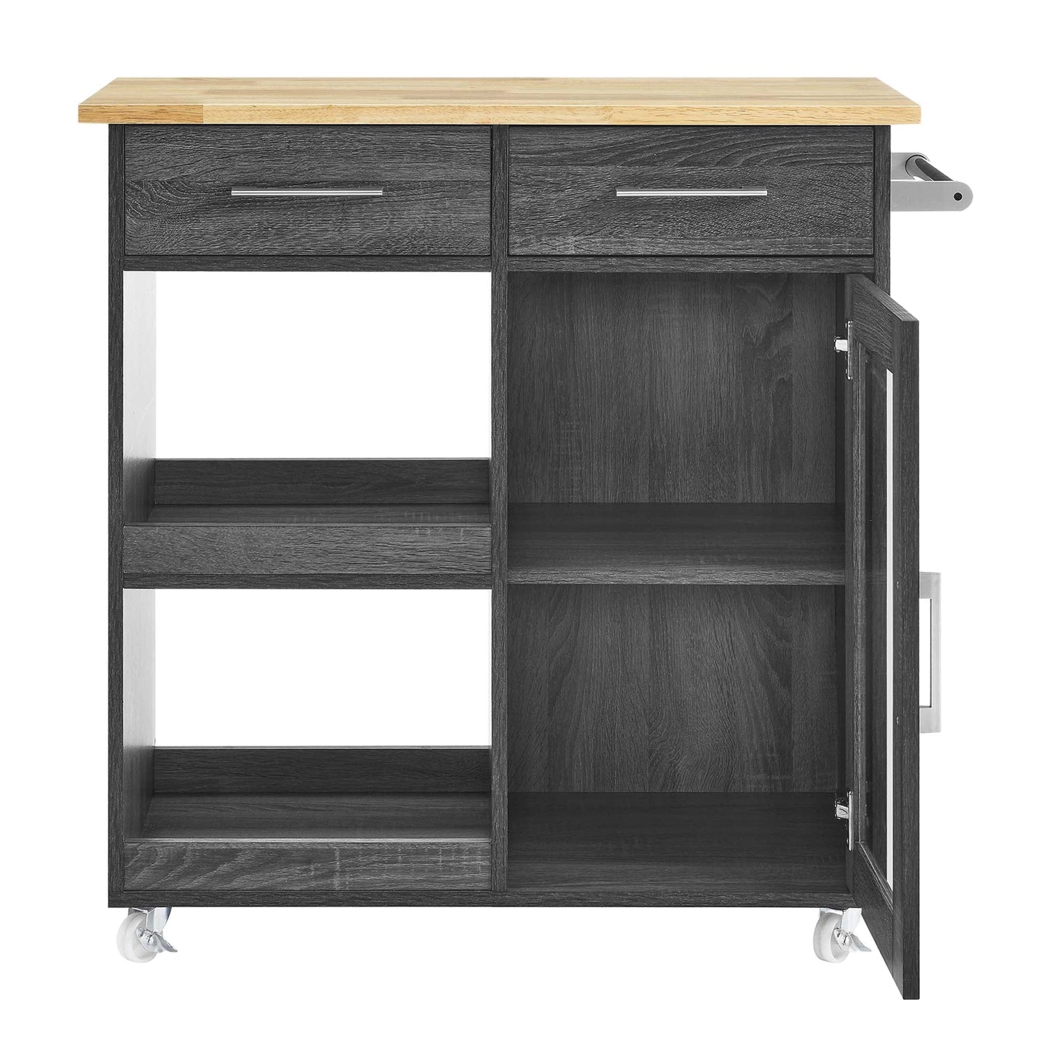 Culinary Kitchen Cart With Towel Bar by Modway