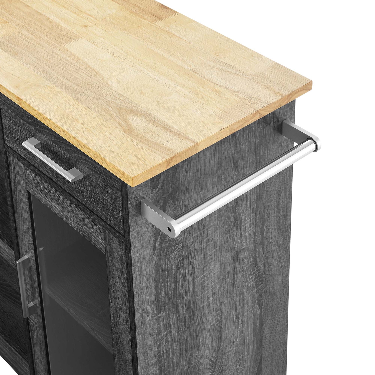 Culinary Kitchen Cart With Towel Bar by Modway