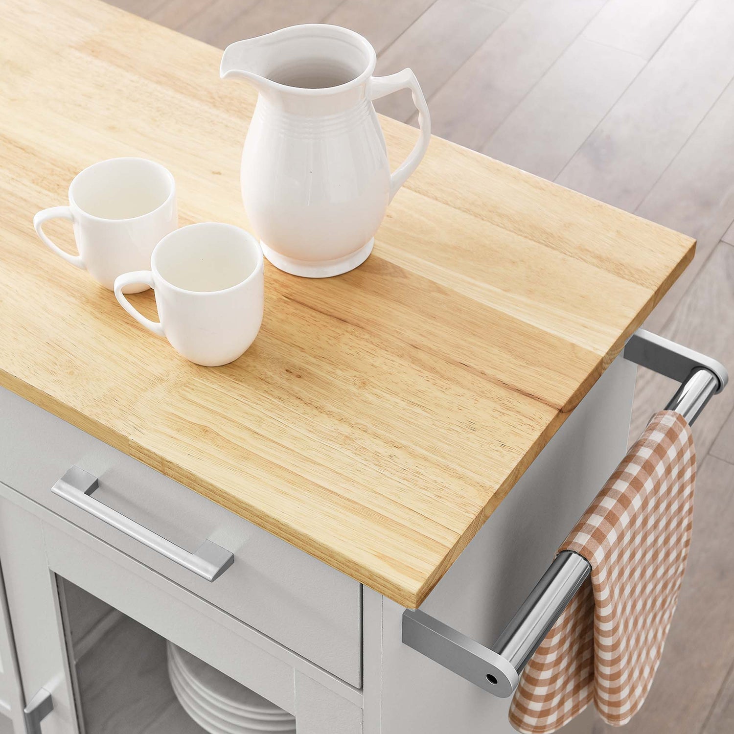 Culinary Kitchen Cart With Towel Bar by Modway