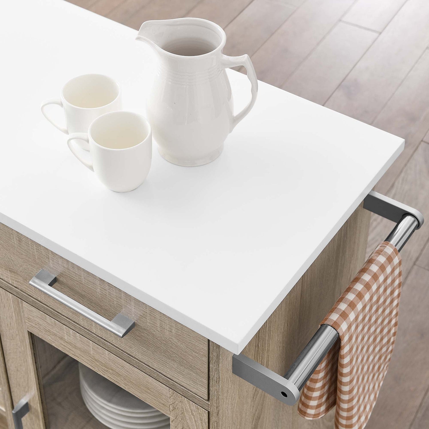 Culinary Kitchen Cart With Towel Bar by Modway