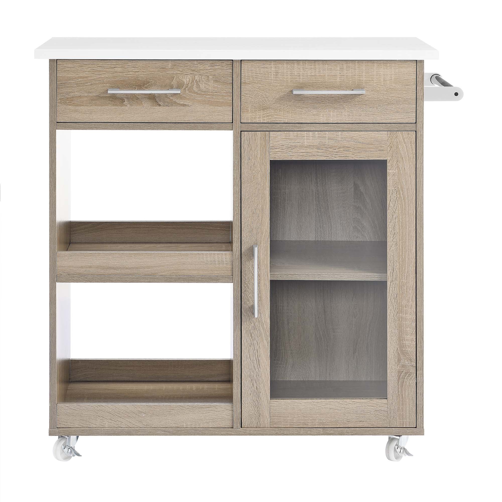 Culinary Kitchen Cart With Towel Bar by Modway