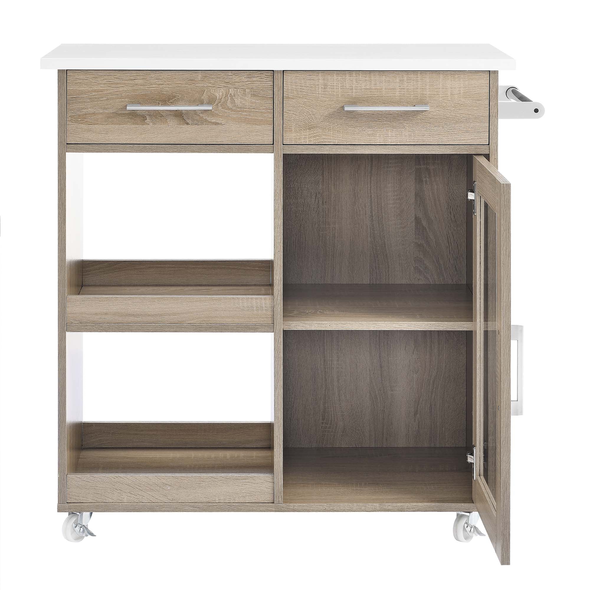 Culinary Kitchen Cart With Towel Bar by Modway