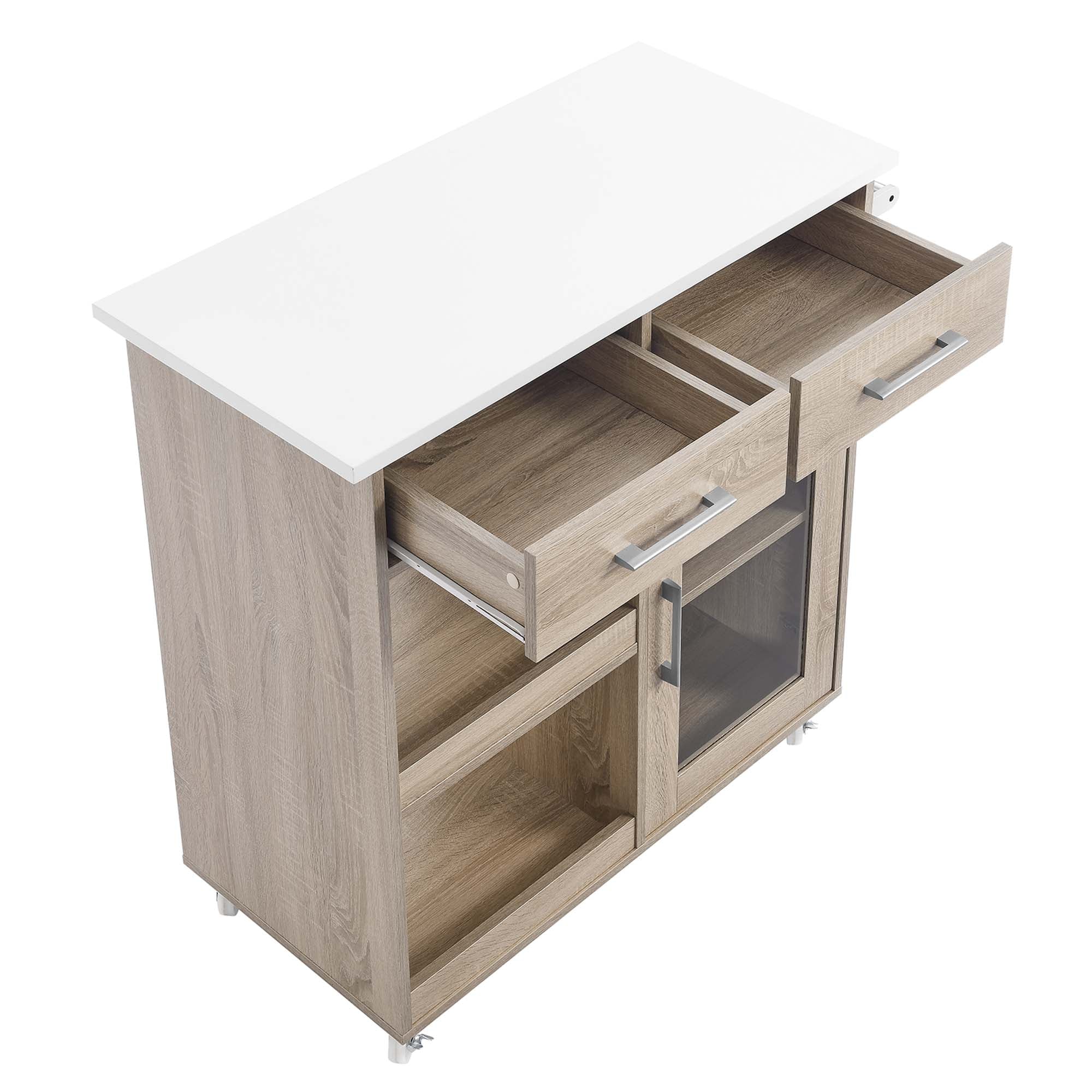 Culinary Kitchen Cart With Towel Bar by Modway