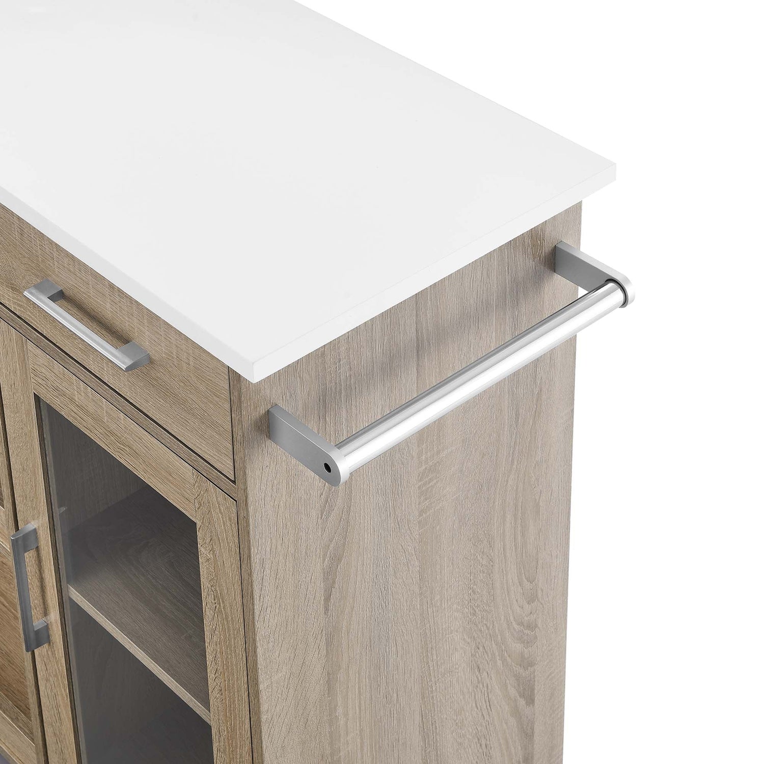 Culinary Kitchen Cart With Towel Bar by Modway