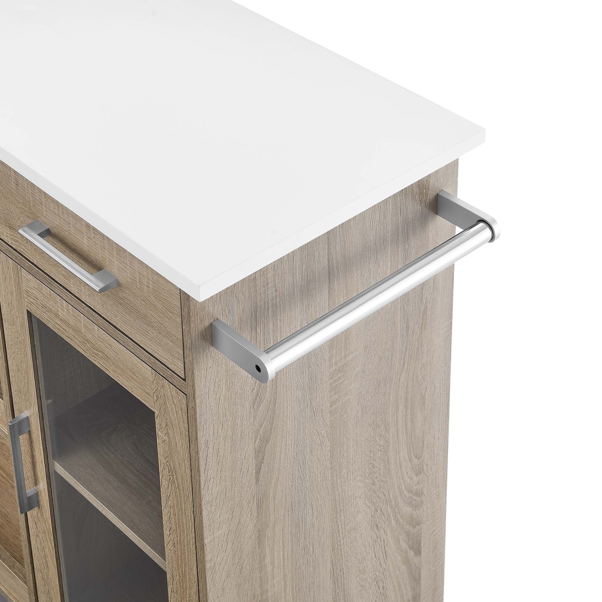 Culinary Kitchen Cart With Towel Bar by Modway
