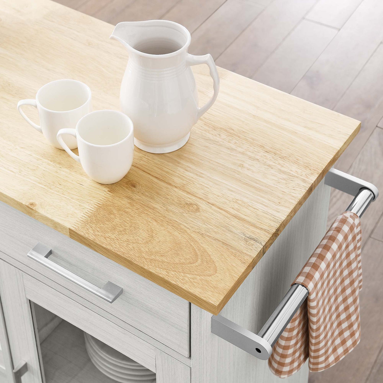 Culinary Kitchen Cart With Towel Bar by Modway