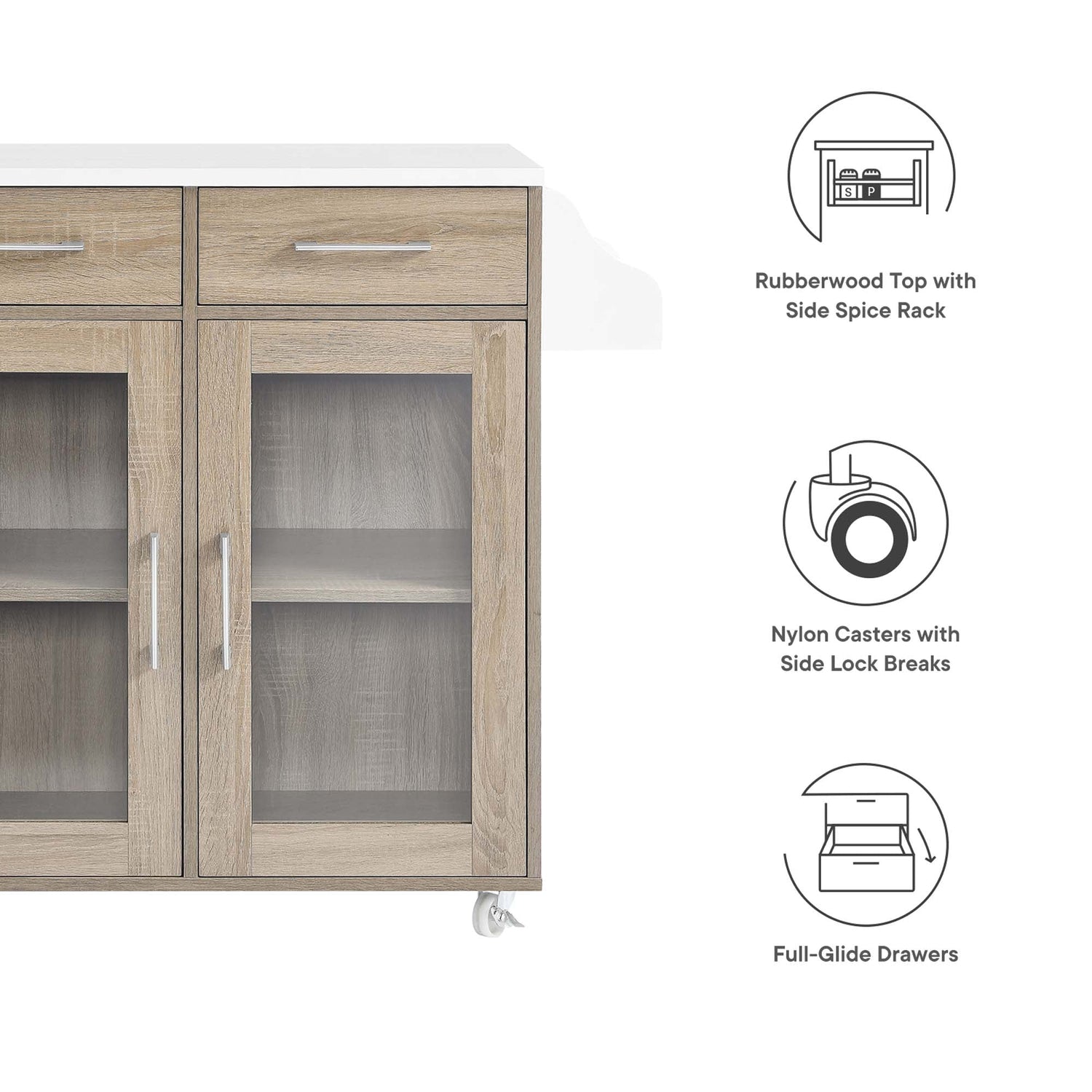 Cuisine Kitchen Cart by Modway