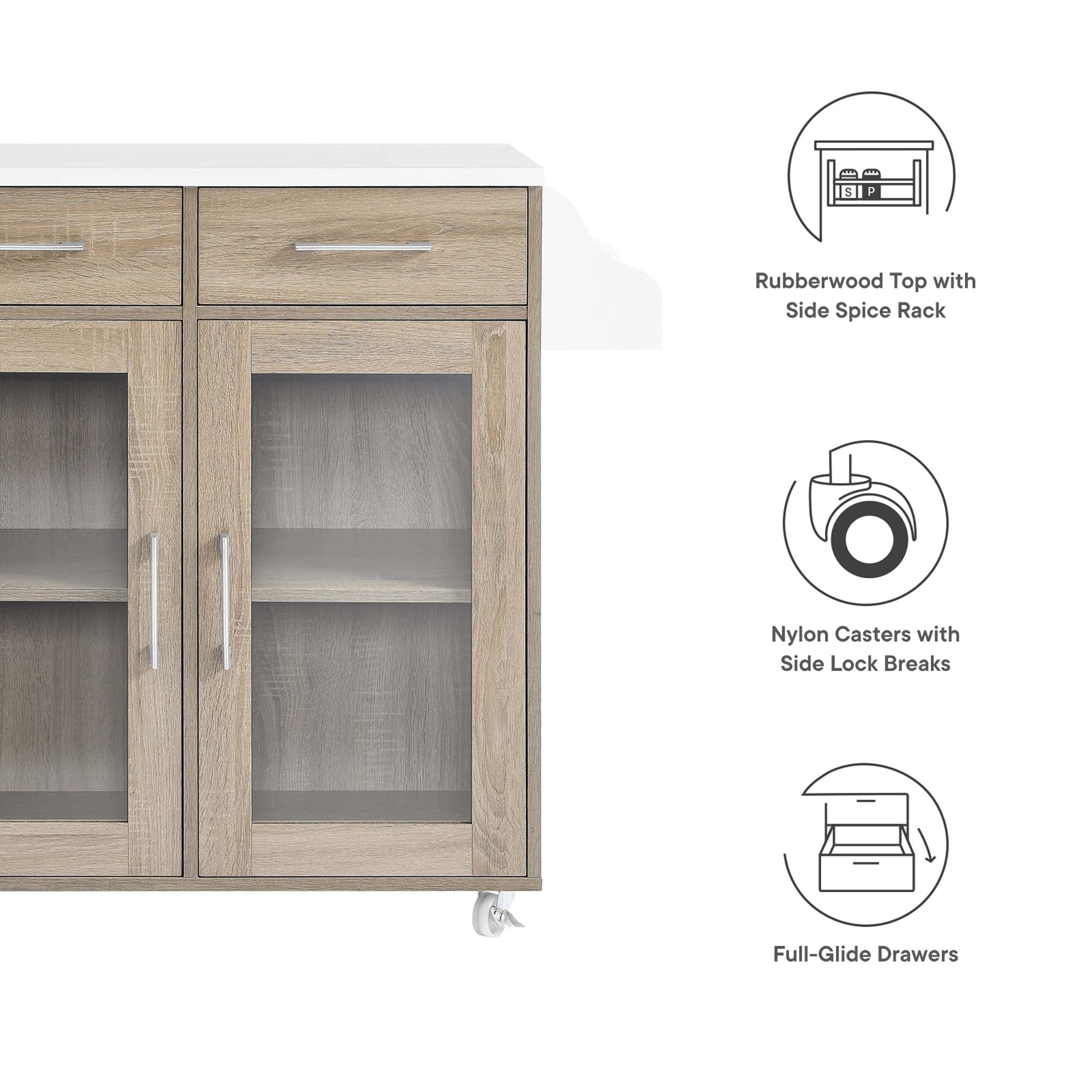 Cuisine Kitchen Cart by Modway