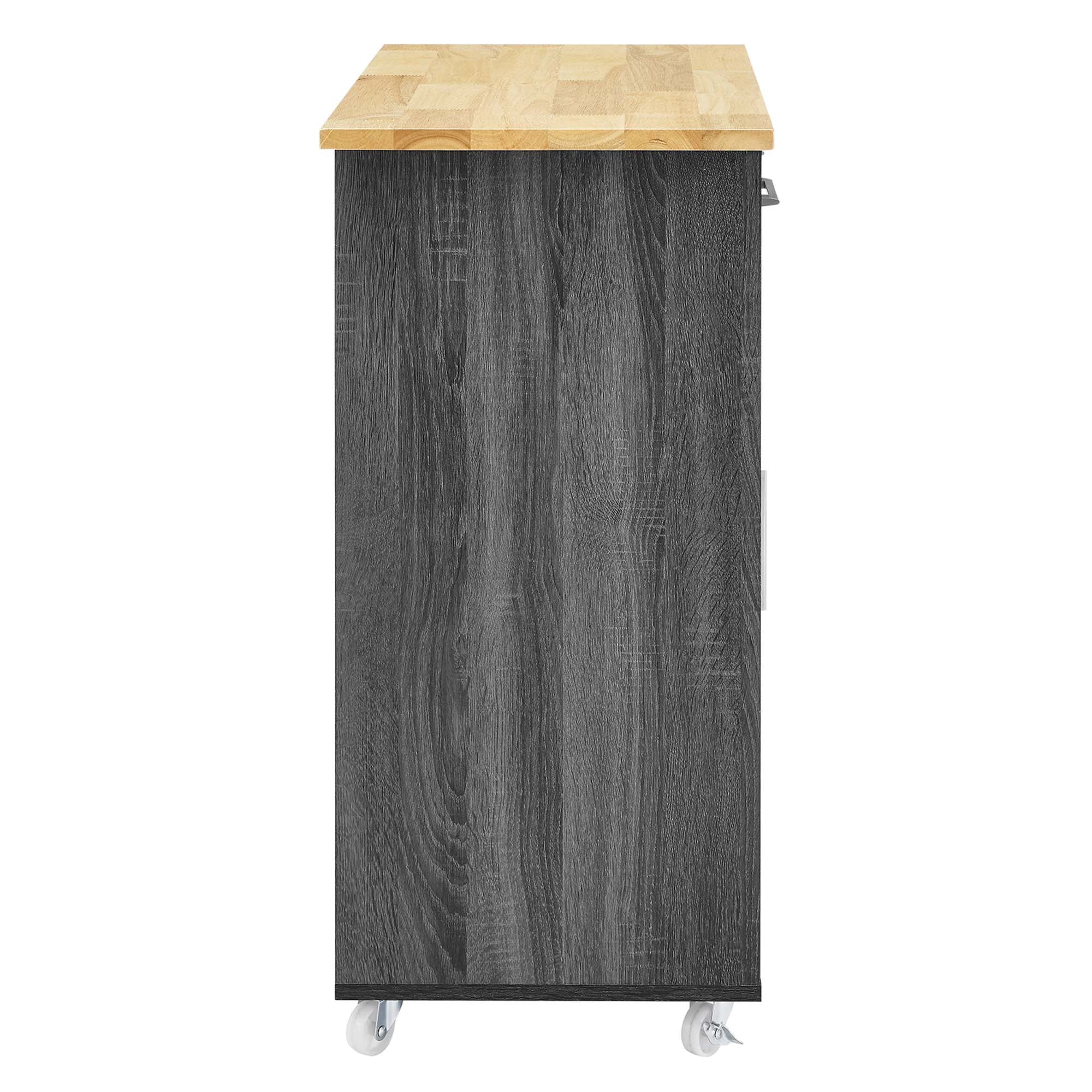 Culinary Kitchen Cart With Spice Rack by Modway