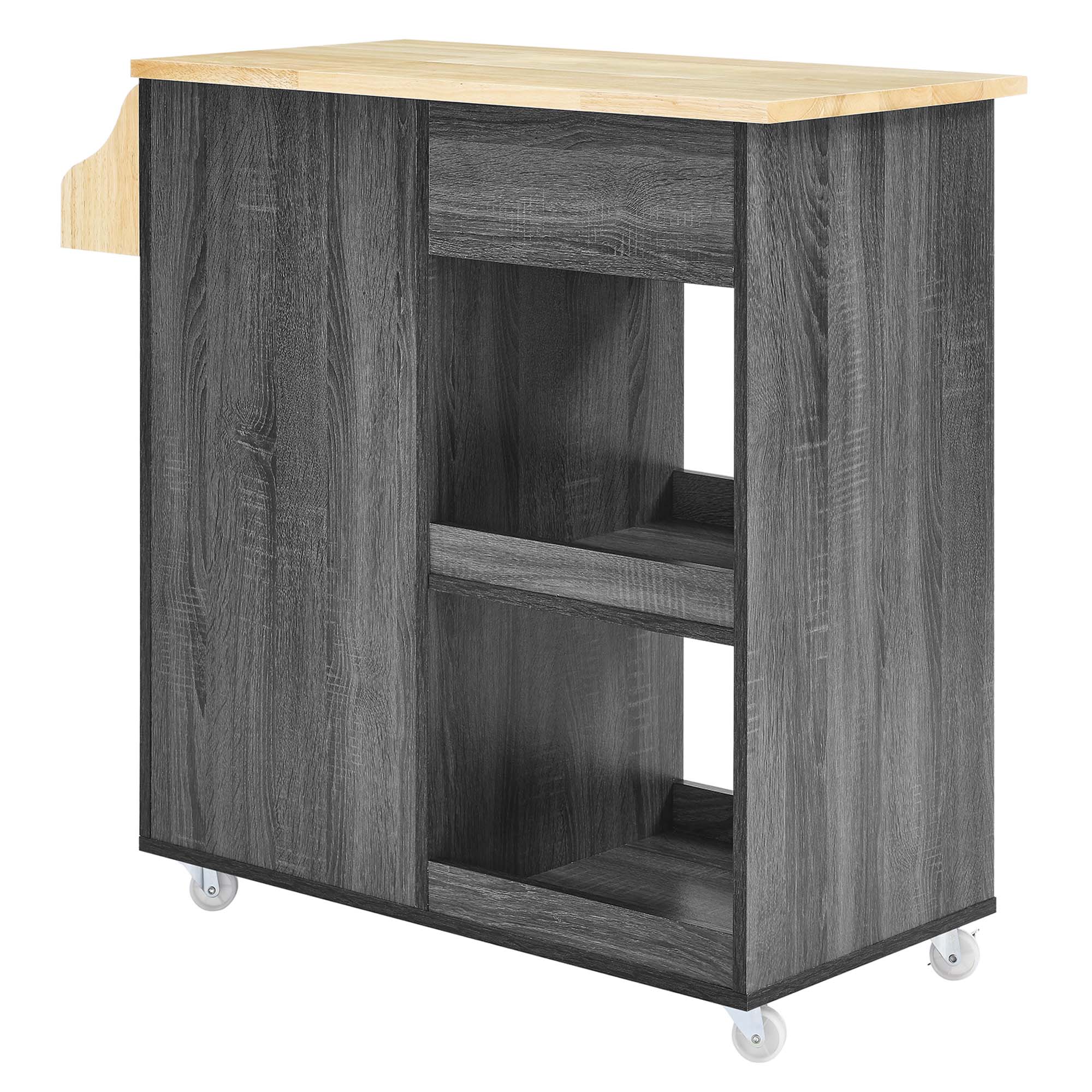 Culinary Kitchen Cart With Spice Rack by Modway