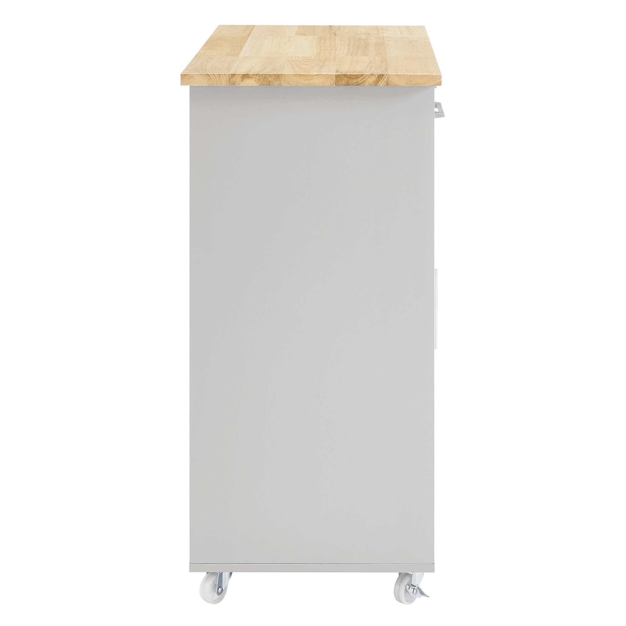 Culinary Kitchen Cart With Spice Rack by Modway
