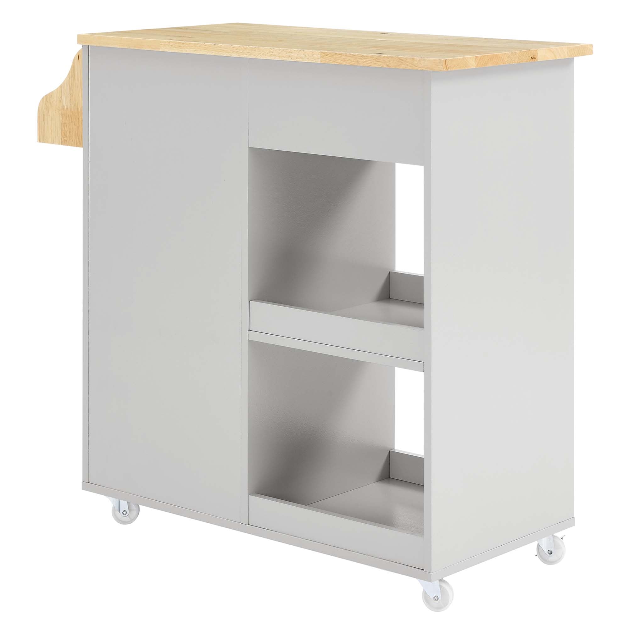 Culinary Kitchen Cart With Spice Rack by Modway