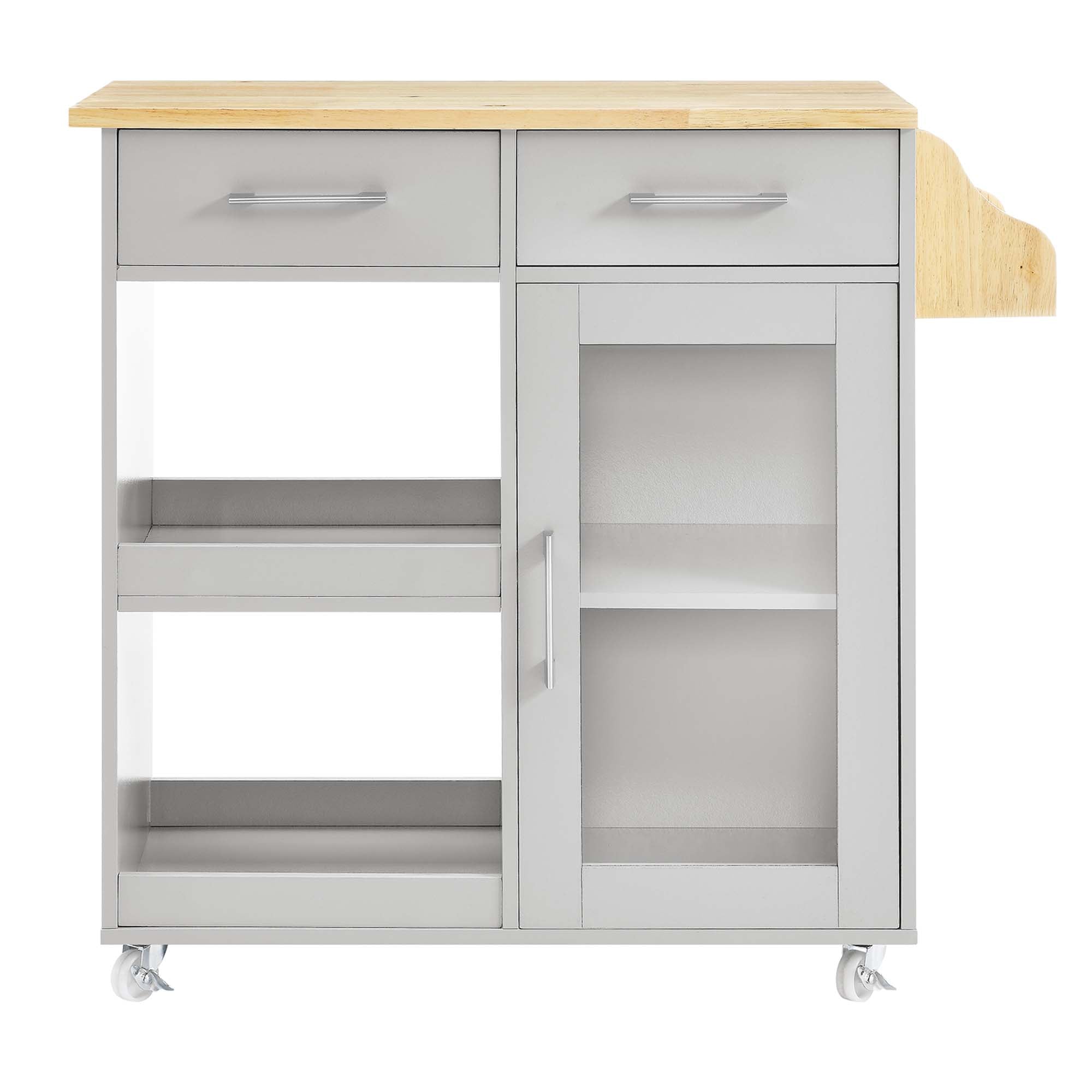 Culinary Kitchen Cart With Spice Rack by Modway