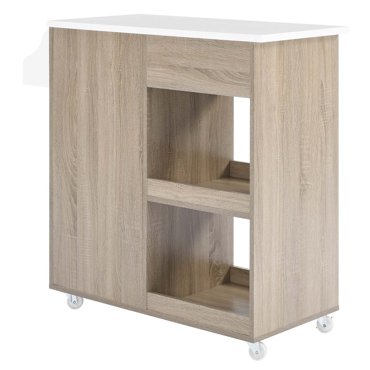 Culinary Kitchen Cart With Spice Rack by Modway