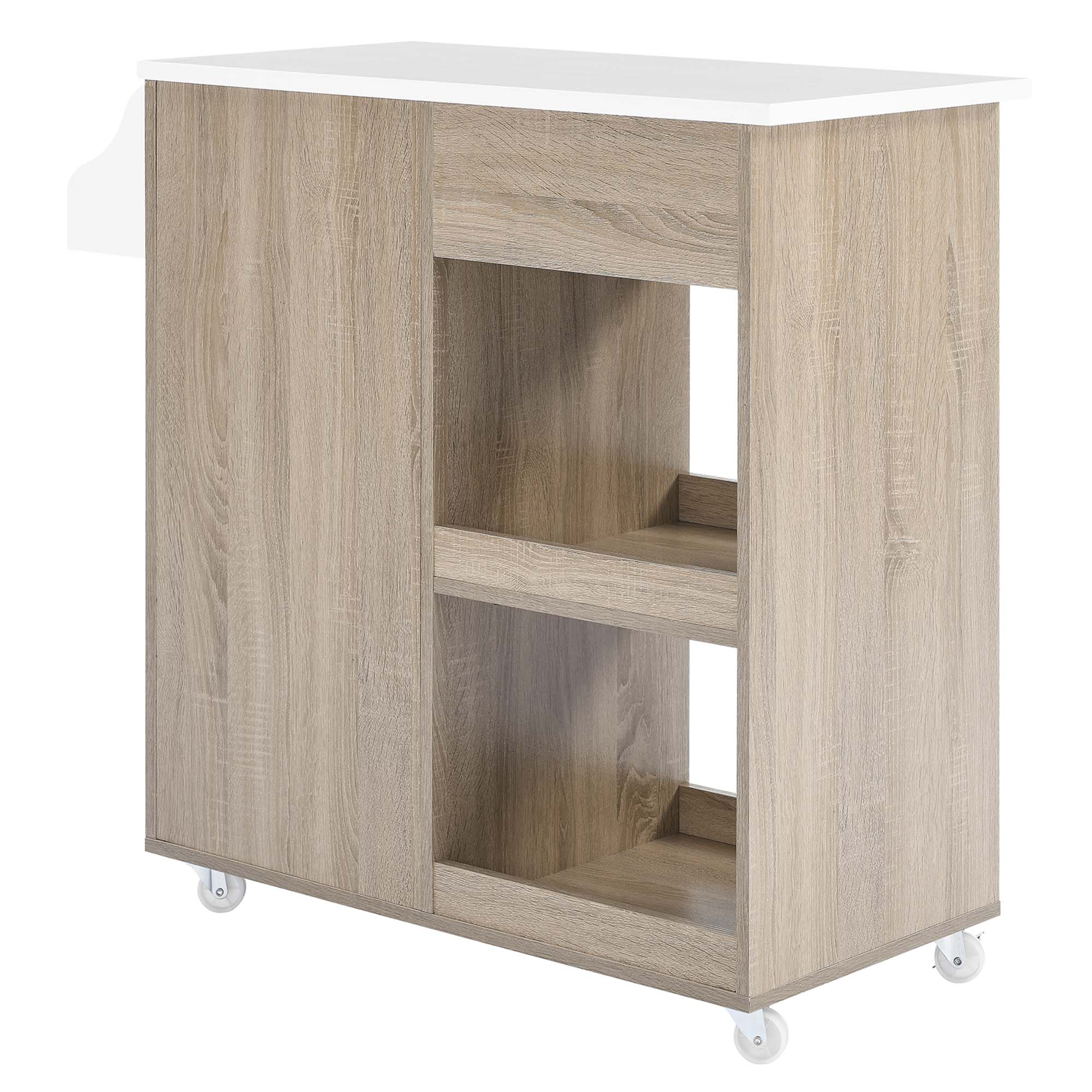 Culinary Kitchen Cart With Spice Rack by Modway