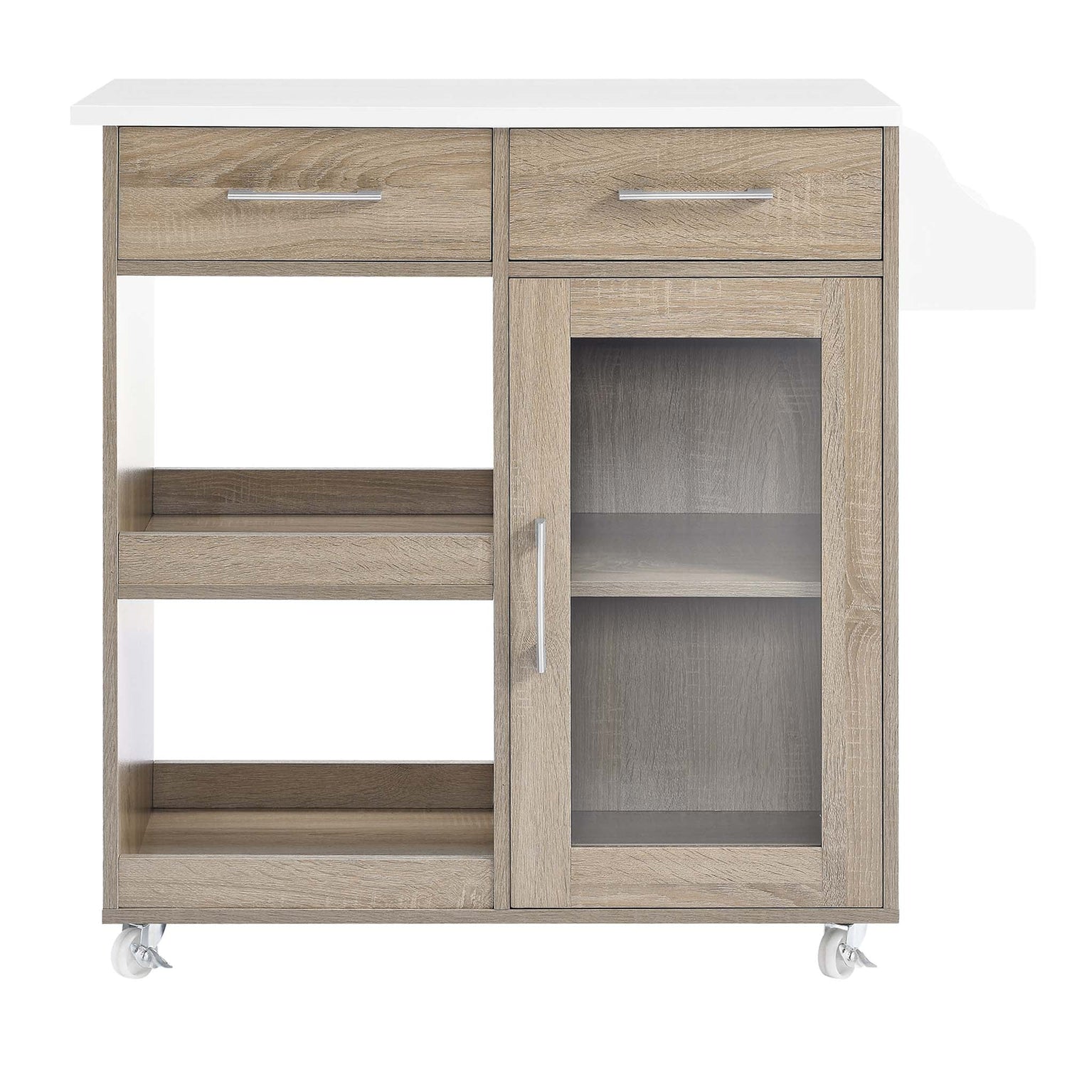 Culinary Kitchen Cart With Spice Rack by Modway