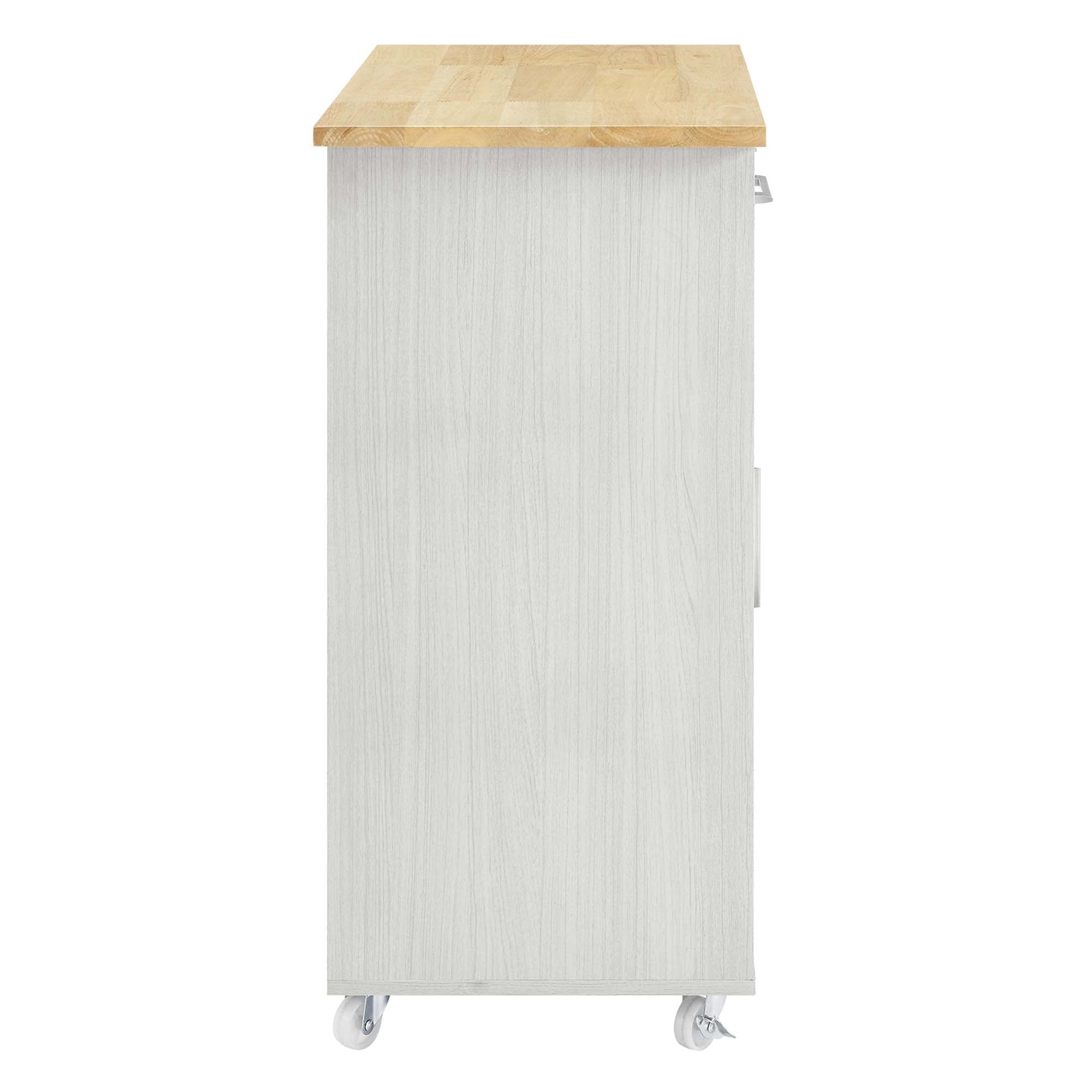 Culinary Kitchen Cart With Spice Rack by Modway