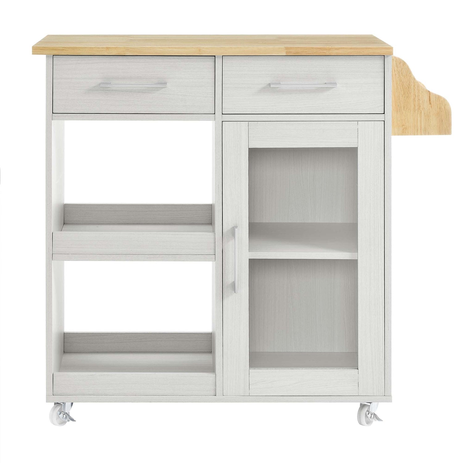 Culinary Kitchen Cart With Spice Rack by Modway