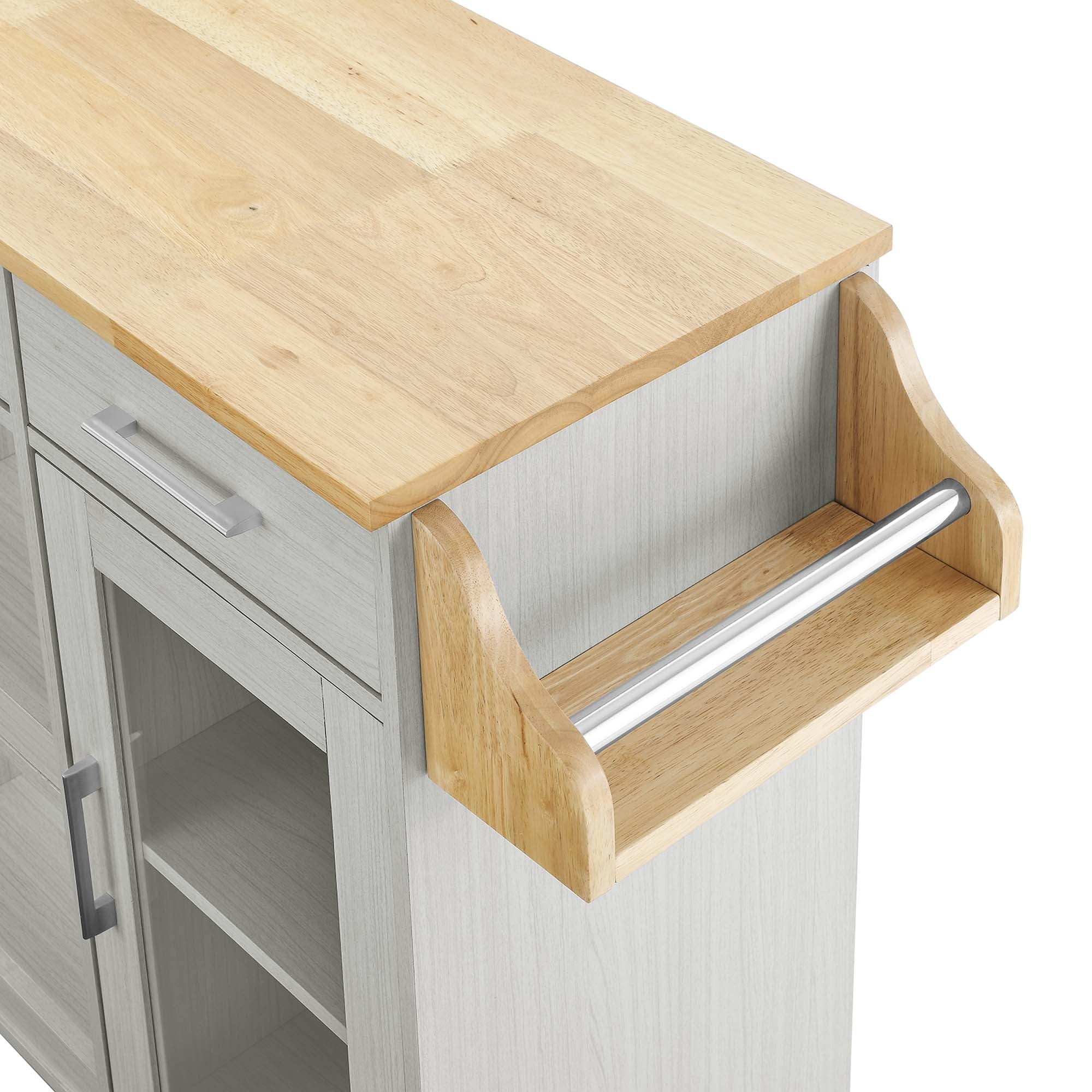 Culinary Kitchen Cart With Spice Rack by Modway