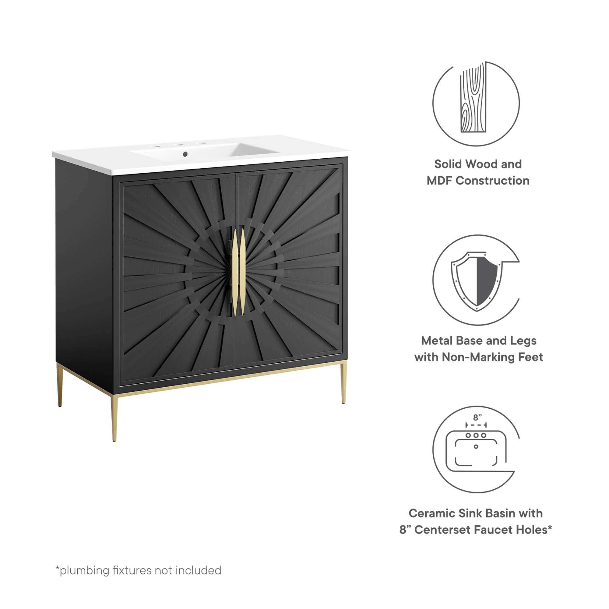 Awaken Bathroom Vanity Basin Included by Modway
