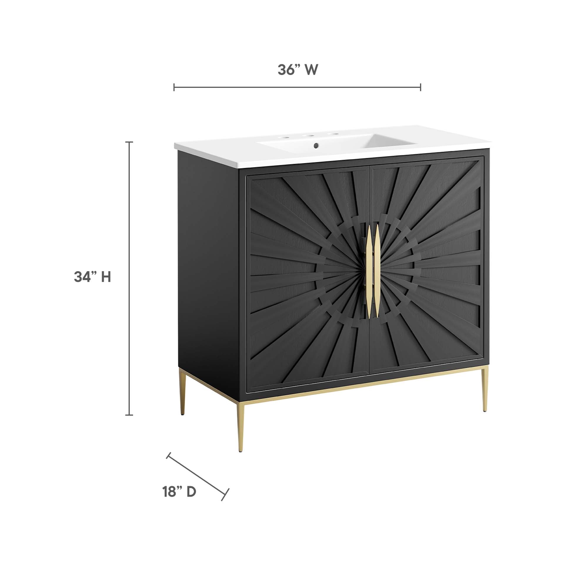 Awaken Bathroom Vanity Basin Included by Modway