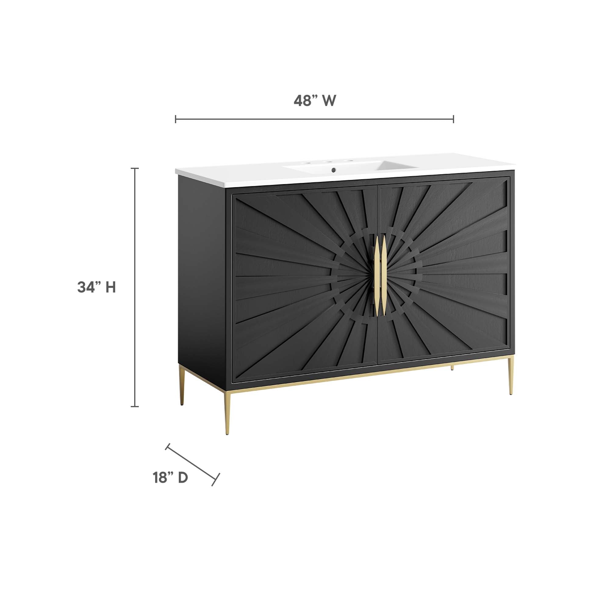 Awaken Bathroom Vanity Basin Included by Modway