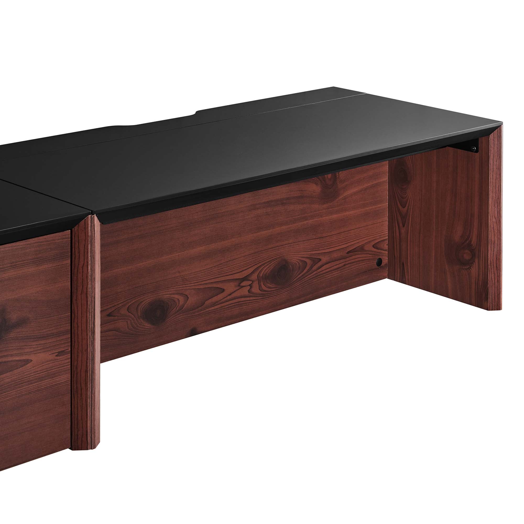 Kinetic 38" Wall-Mount Office Desk With Cabinet and Shelf by Modway