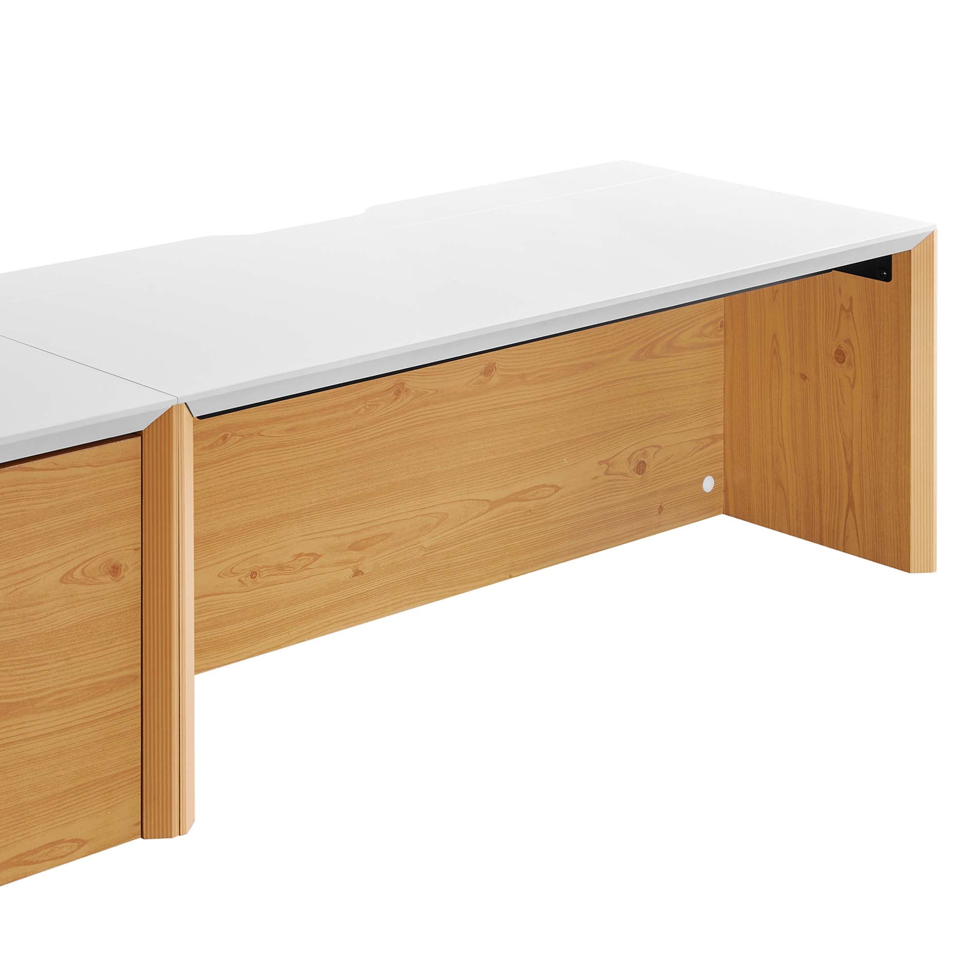 Kinetic 38" Wall-Mount Office Desk With Cabinet and Shelf by Modway
