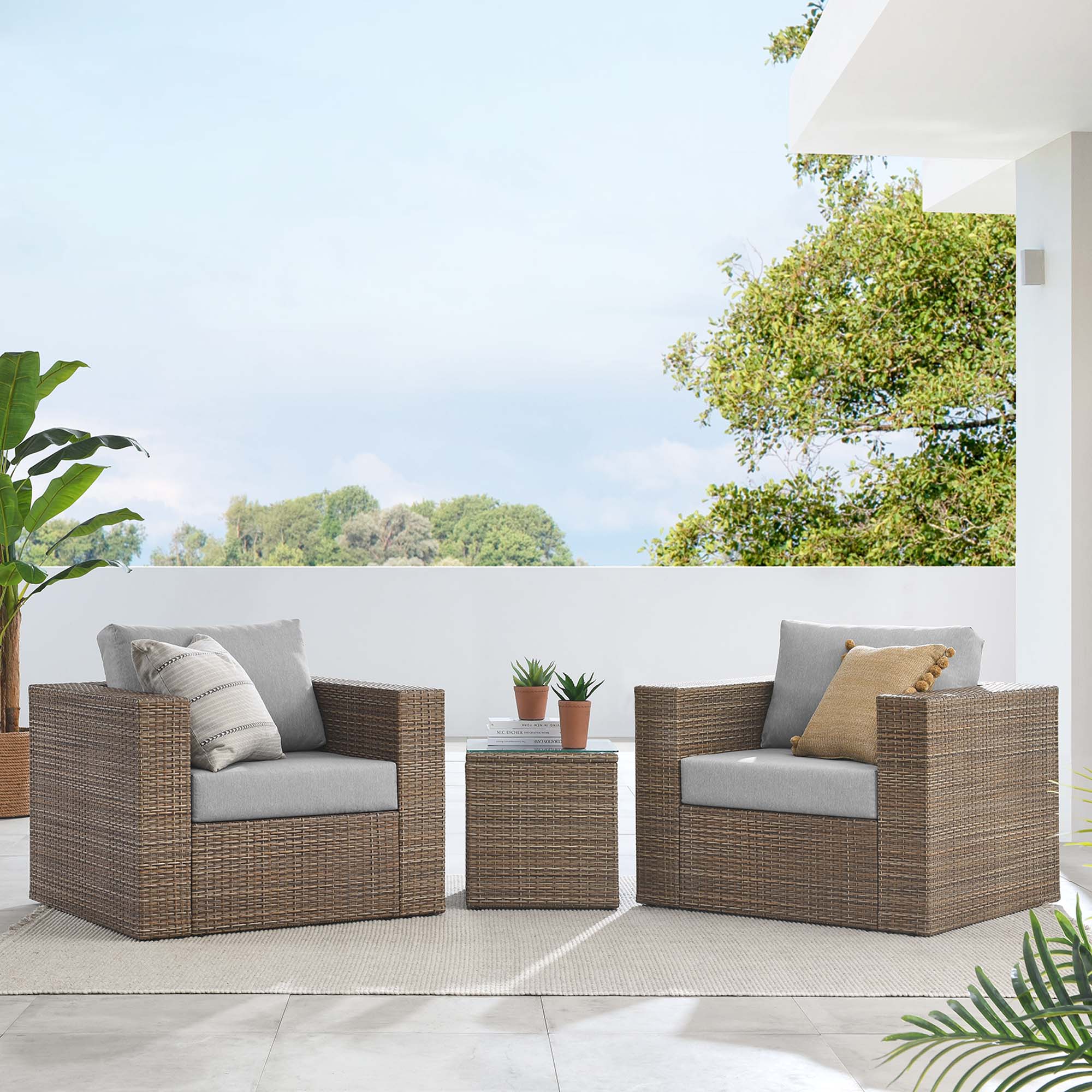 Convene Outdoor Patio Outdoor Patio 3-Piece Furniture Set by Modway