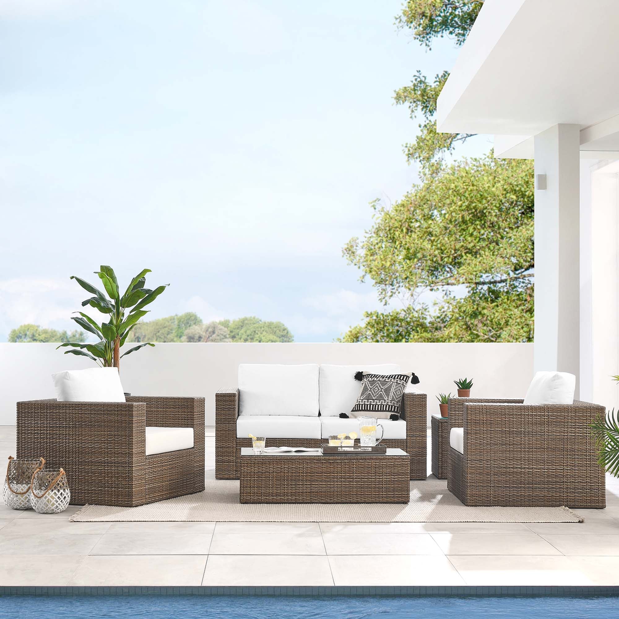 Convene Outdoor Patio Outdoor Patio 4-Piece Furniture Set by Modway