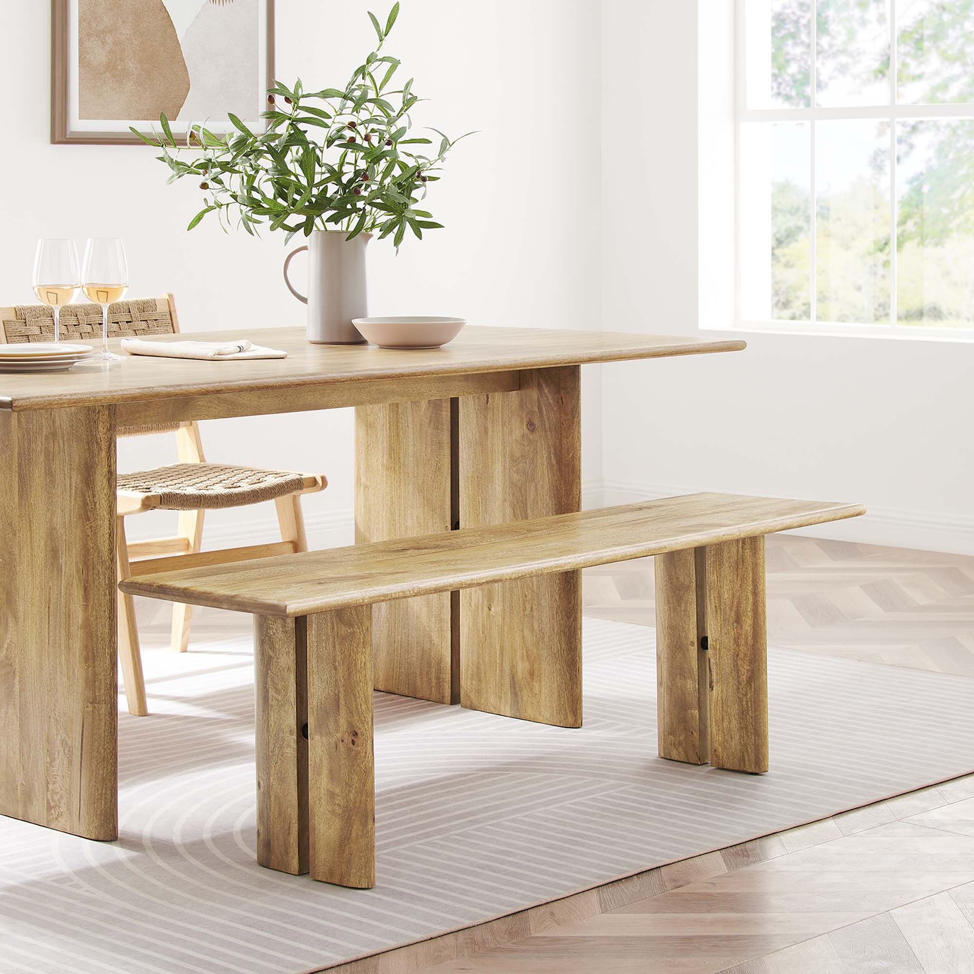 Amistad 58" Wood Bench by Modway