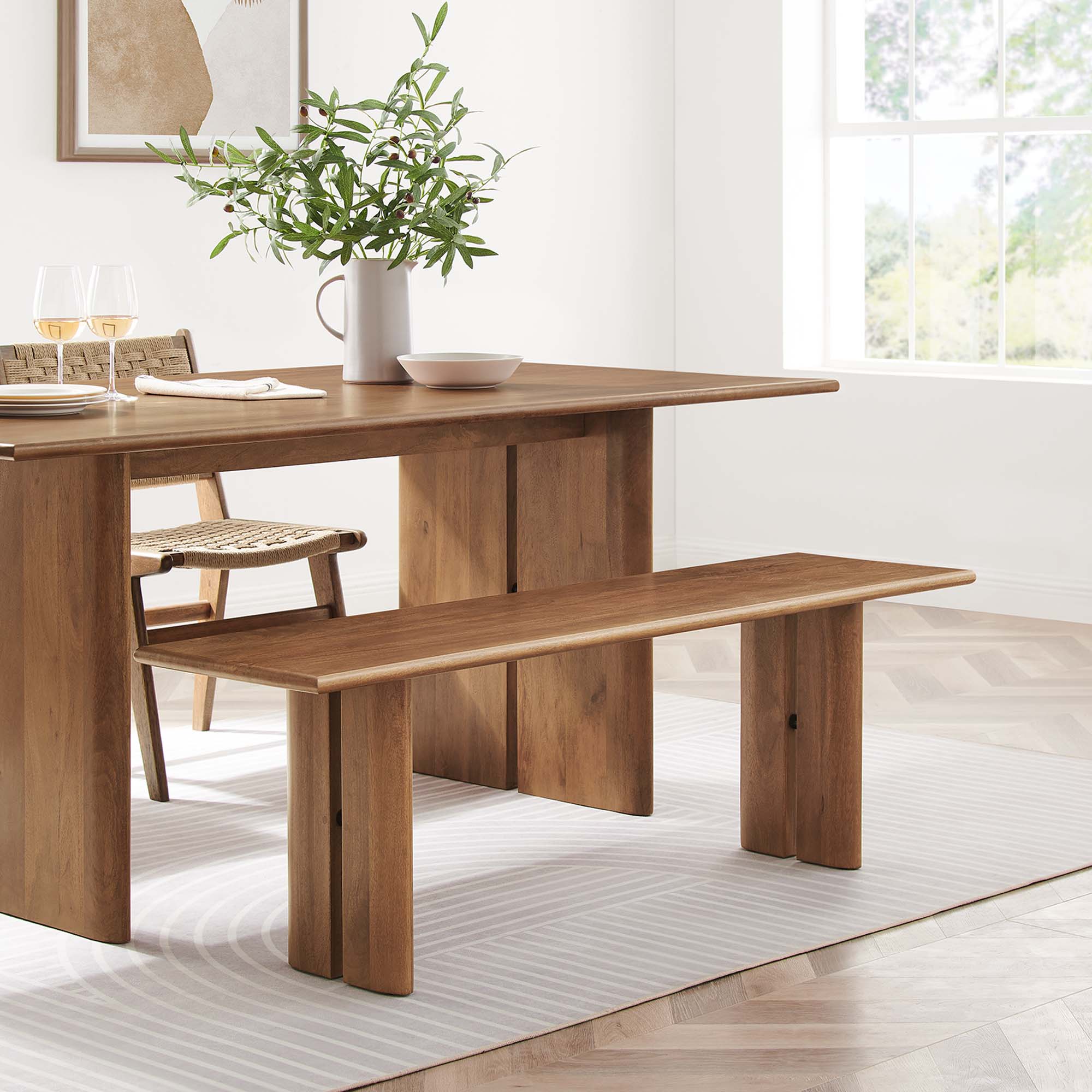 Amistad 58" Wood Bench by Modway