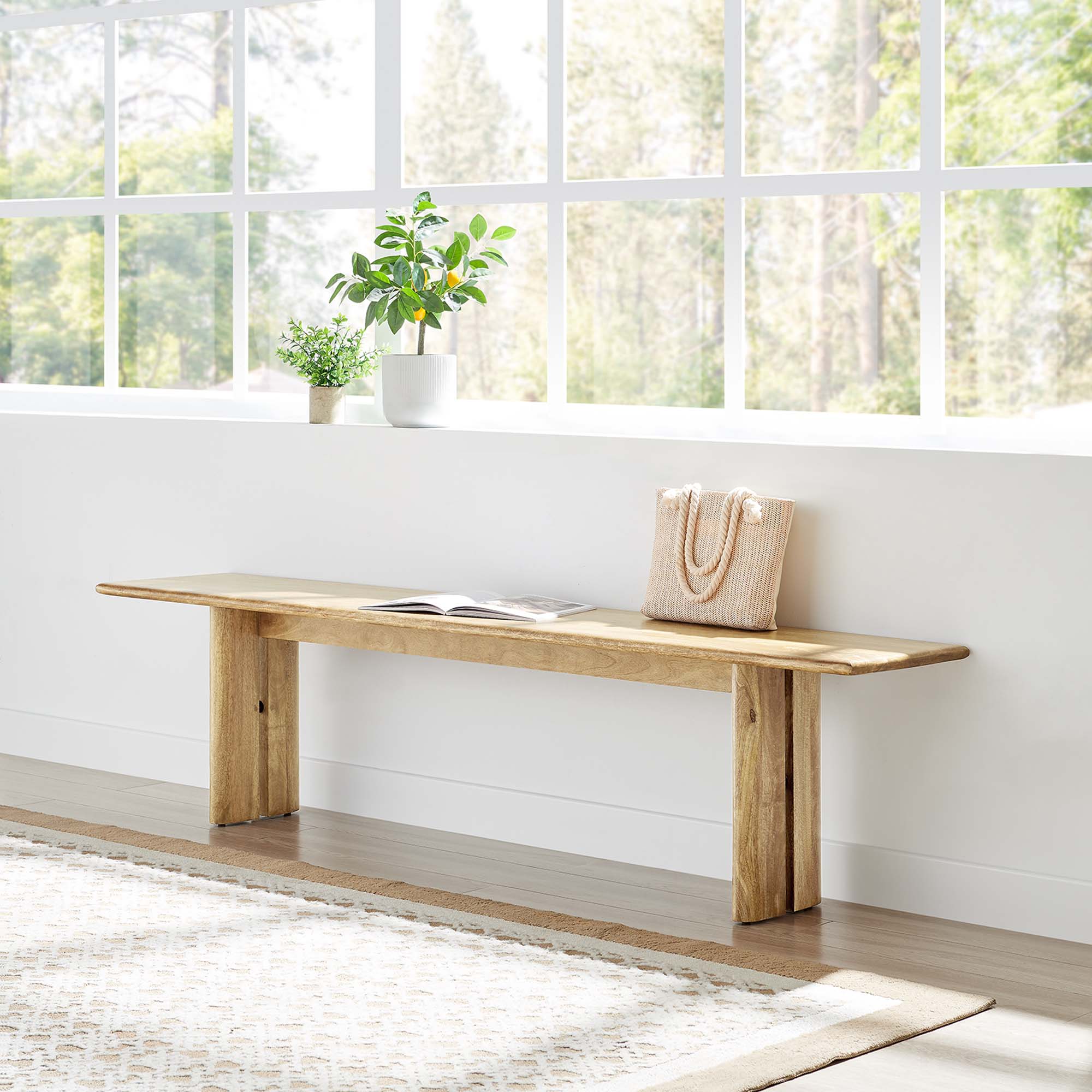 Amistad 72" Wood Bench by Modway