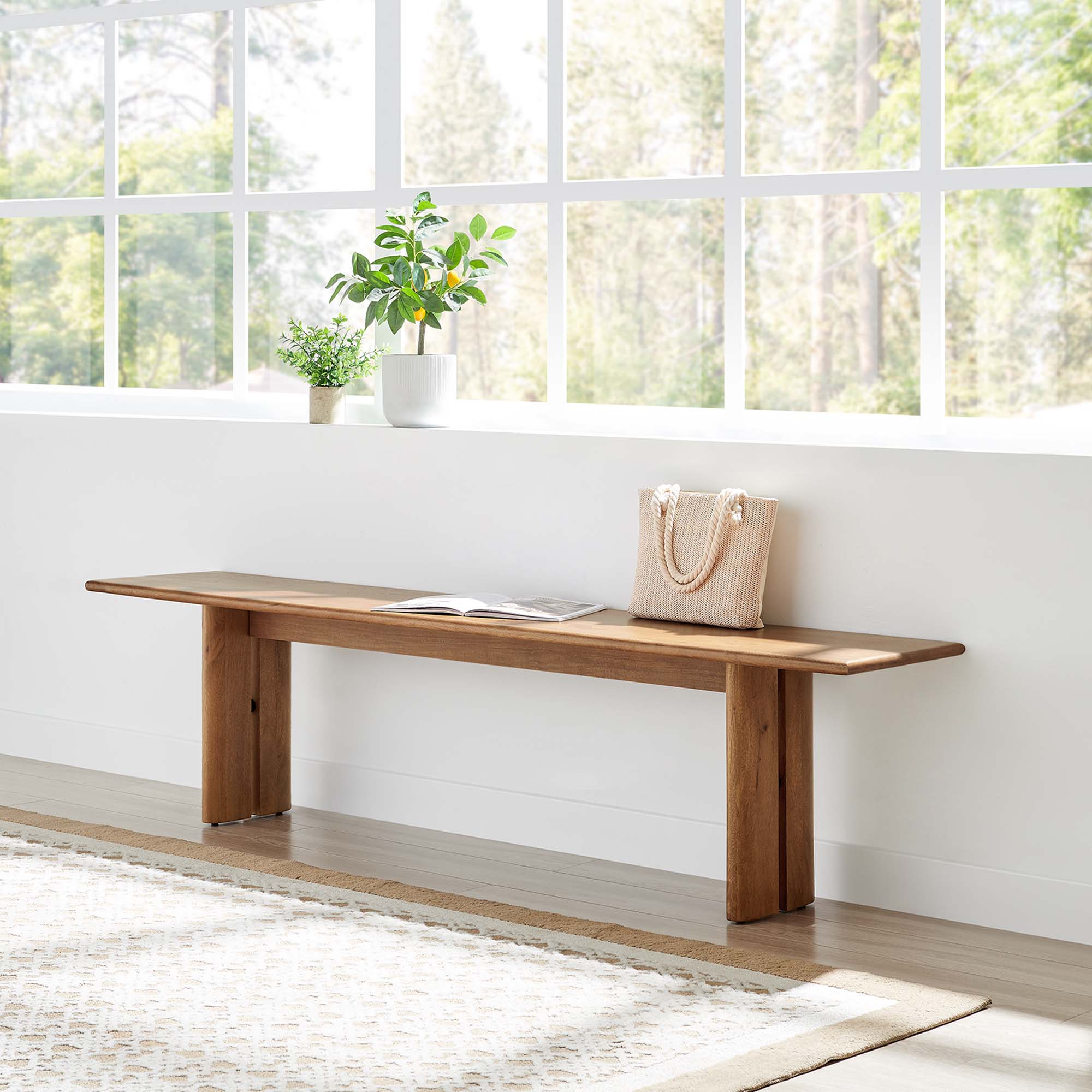 Amistad 72" Wood Bench by Modway