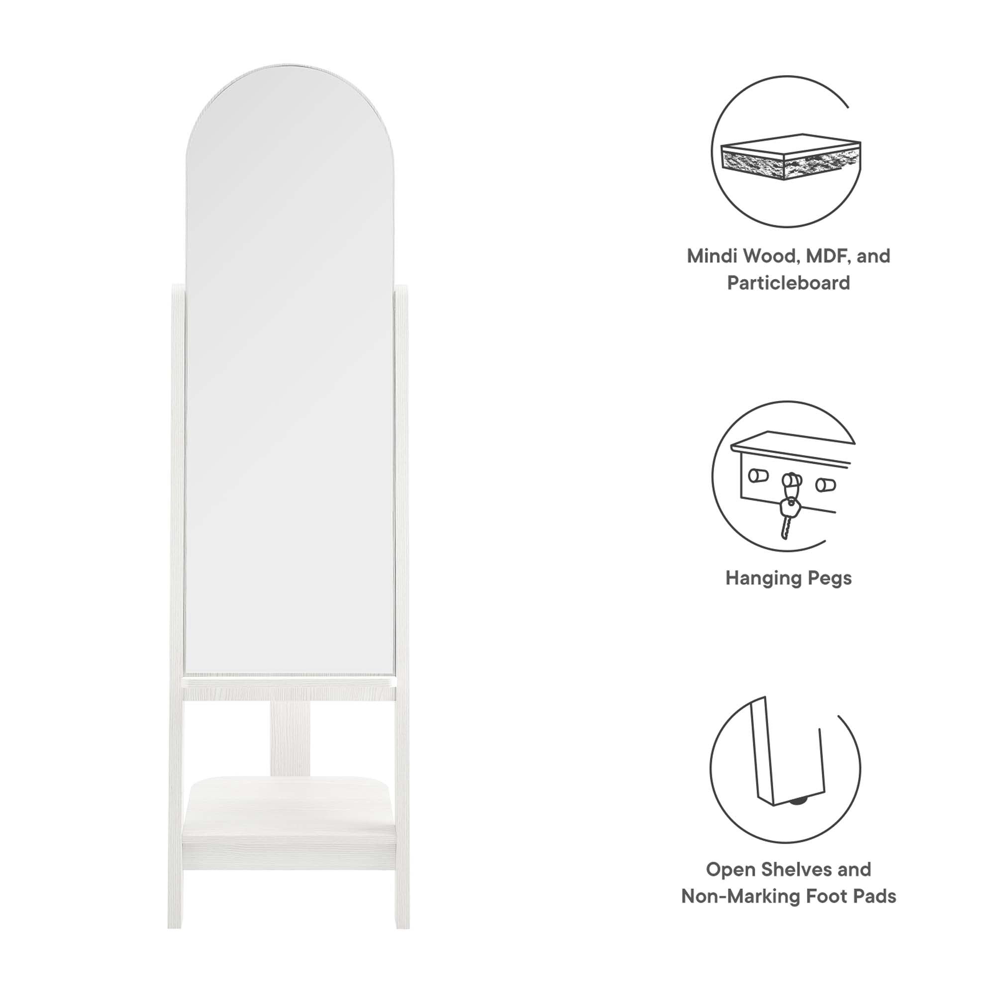 Ascend Standing Mirror by Modway