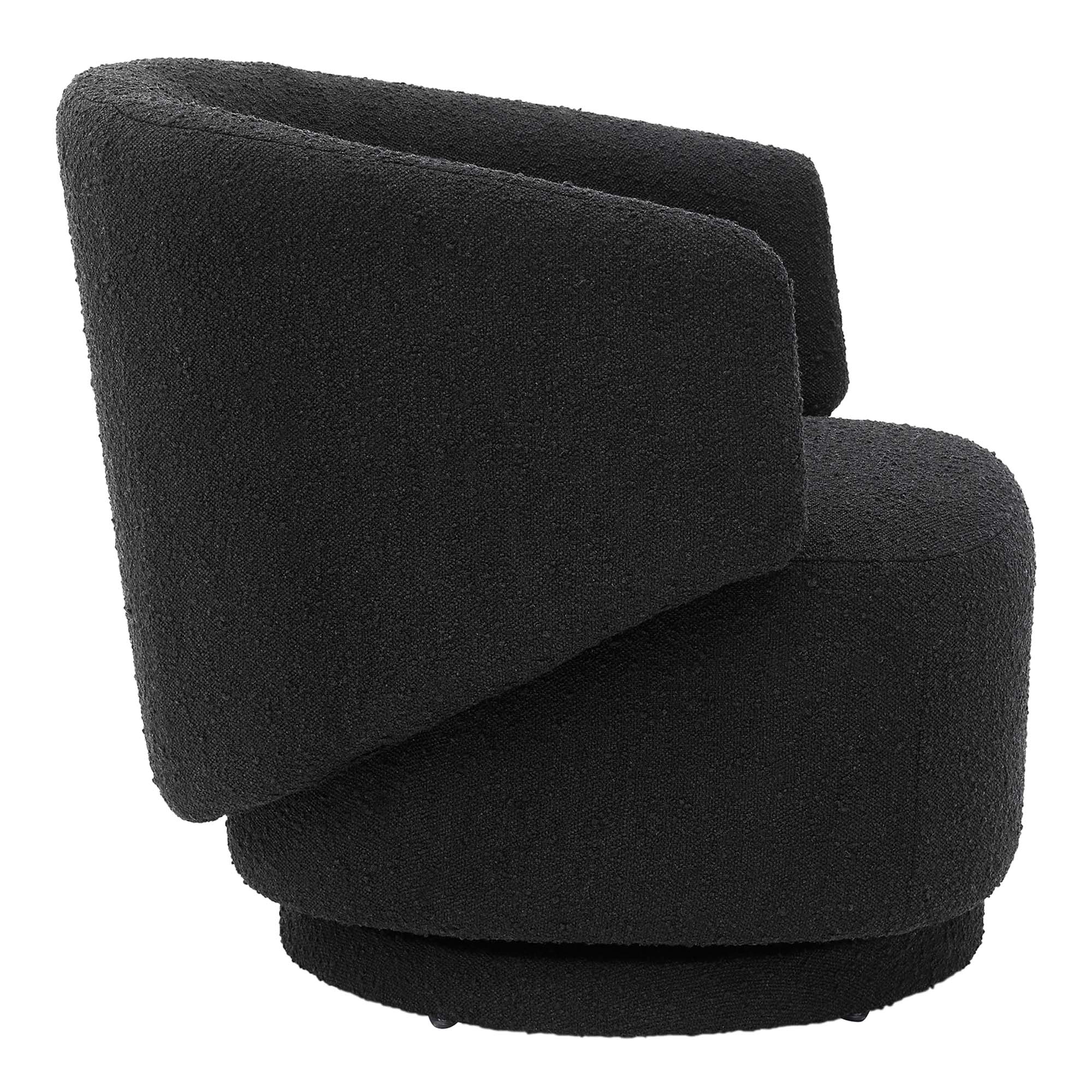 Celestia Boucle Fabric Fabric and Wood Swivel Chair by Modway