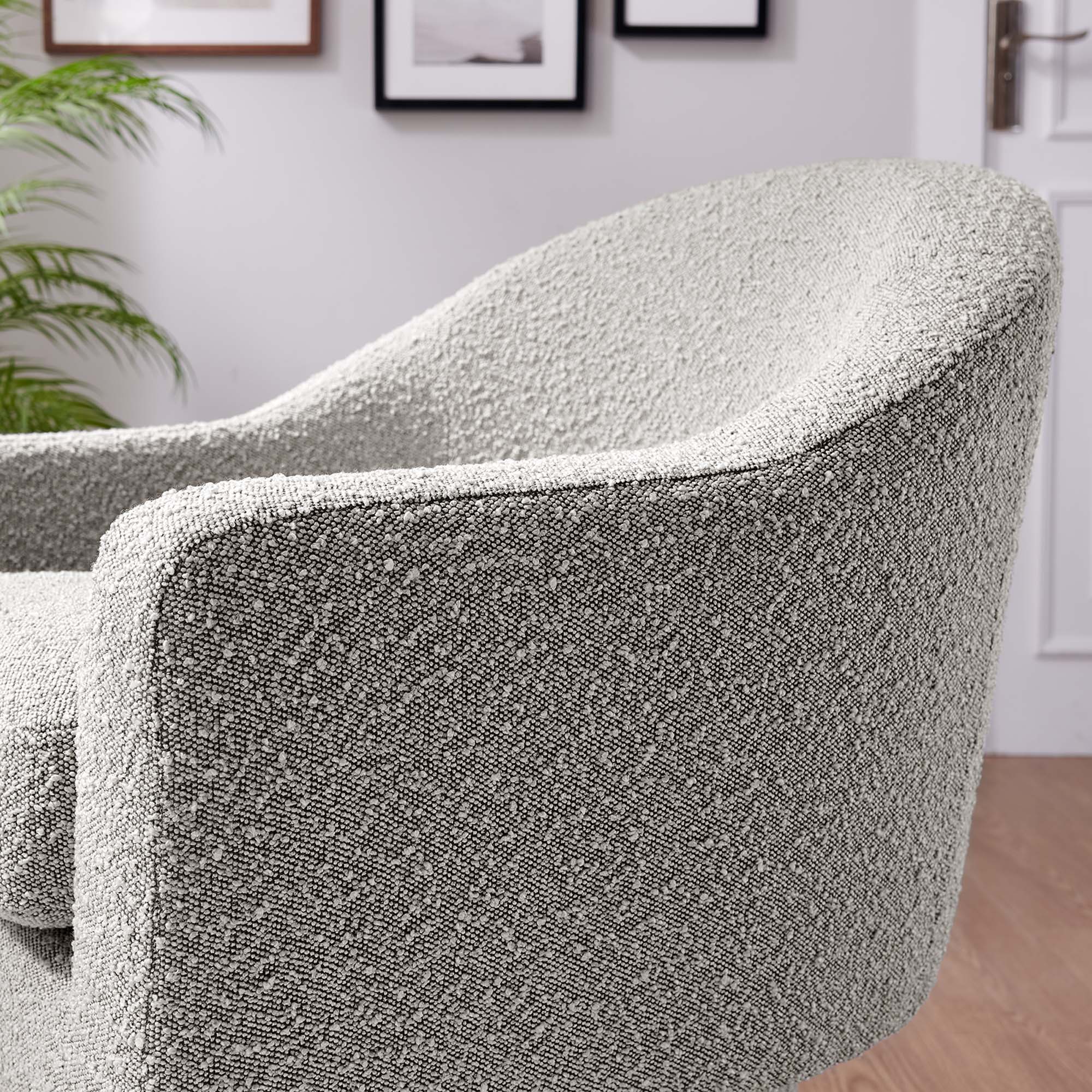 Astral Boucle Fabric Boucle Fabric Swivel Chair by Modway
