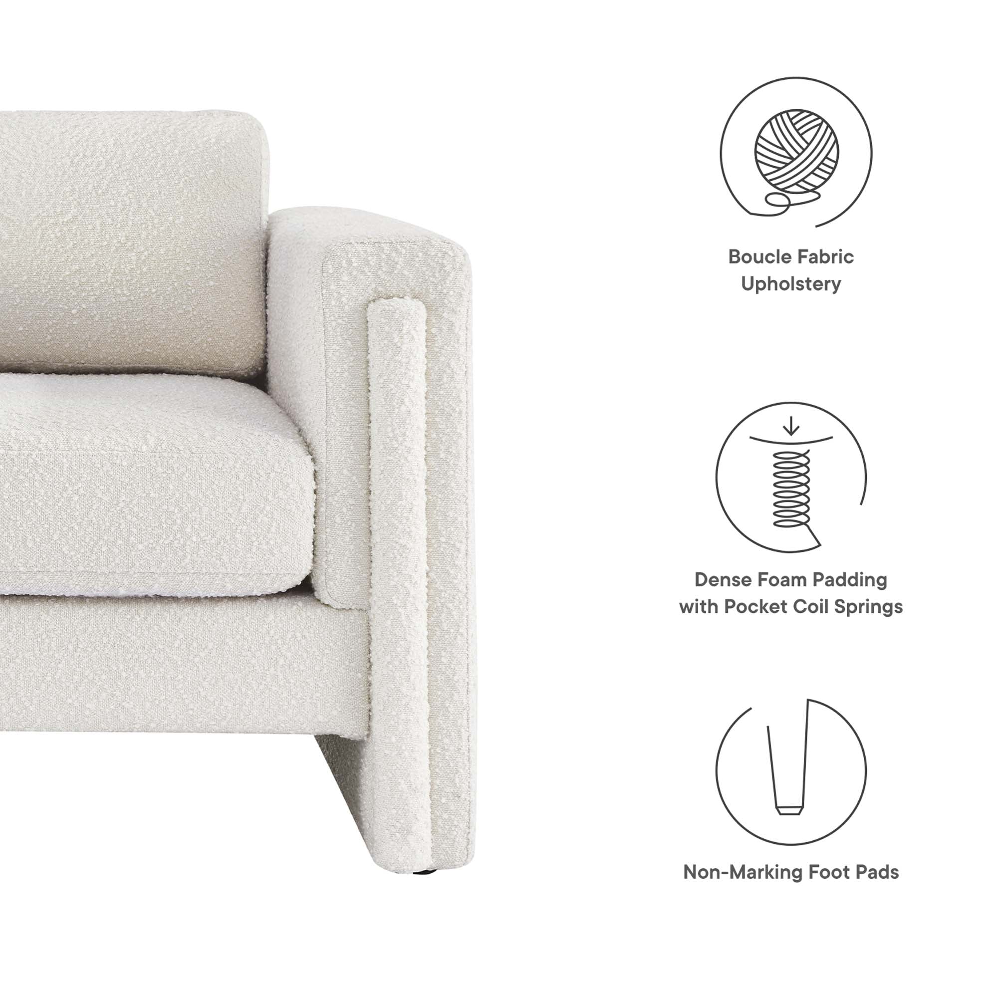 Visible Boucle Fabric Armchair by Modway