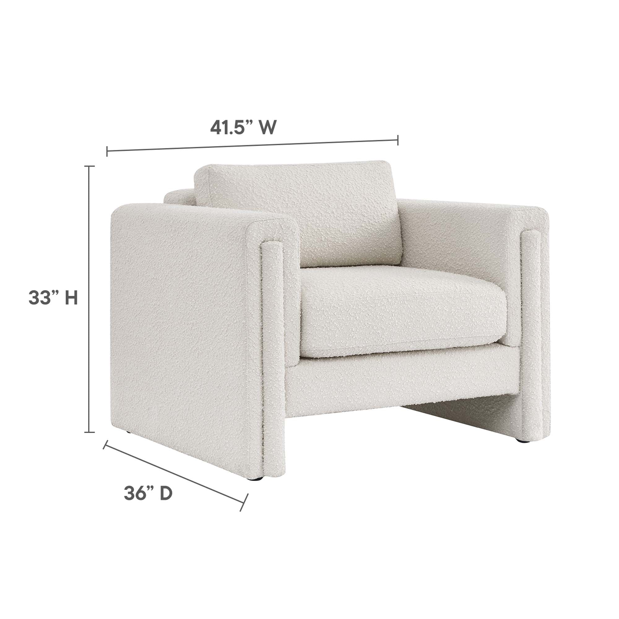 Visible Boucle Fabric Armchair by Modway