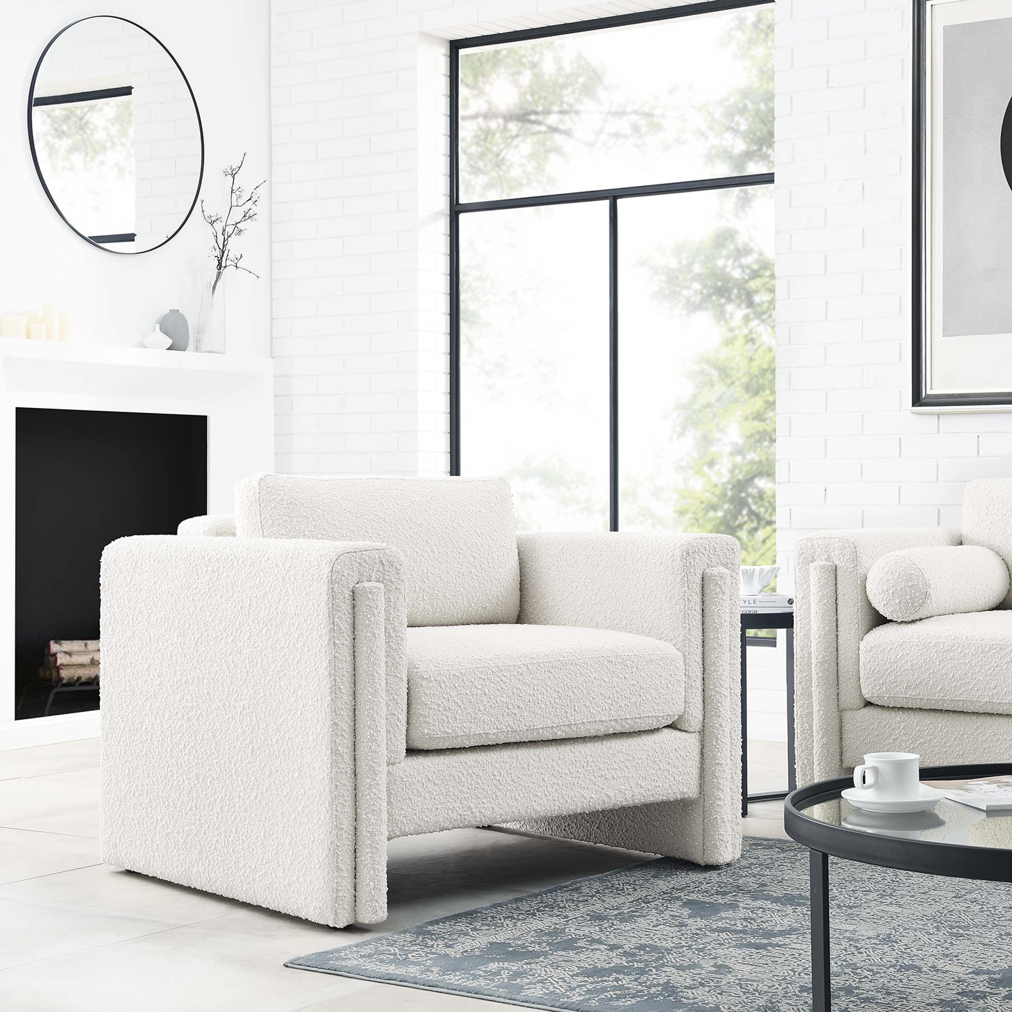 Visible Boucle Fabric Armchair by Modway