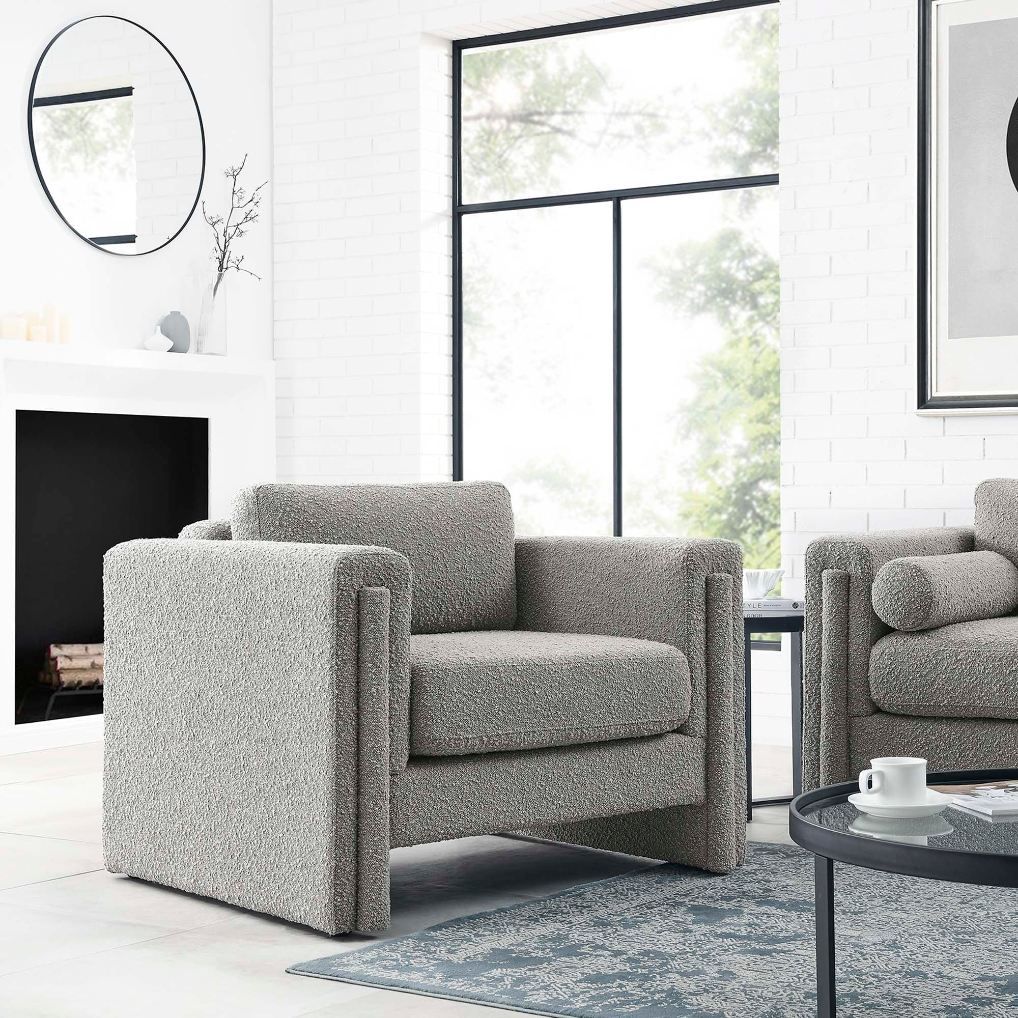 Visible Boucle Fabric Armchair by Modway